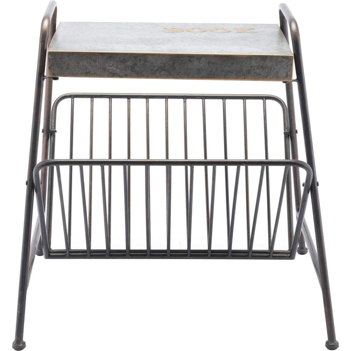 Metal Magazine Rack Antique