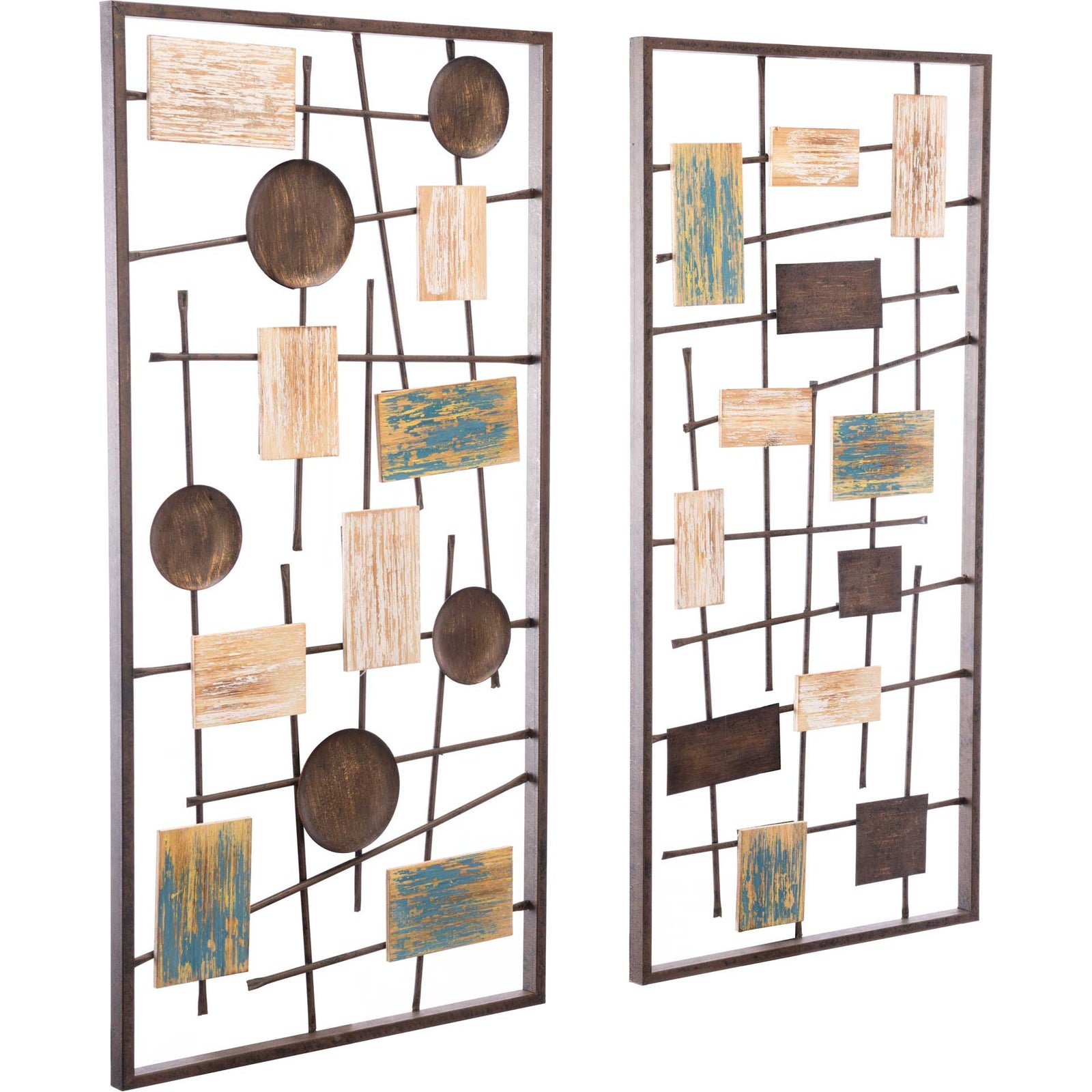 Abstract Wall Decor Antique (Set of 2)
