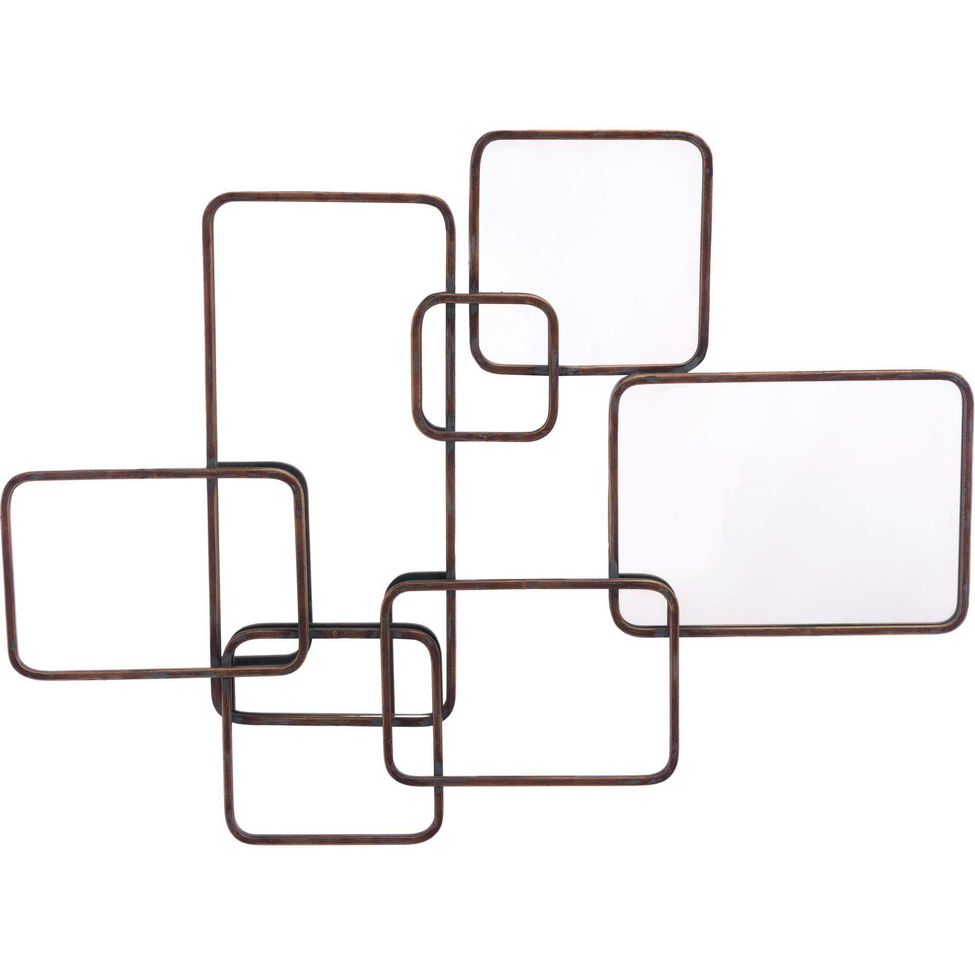 Overlapping Squares Antique Wall Decor
