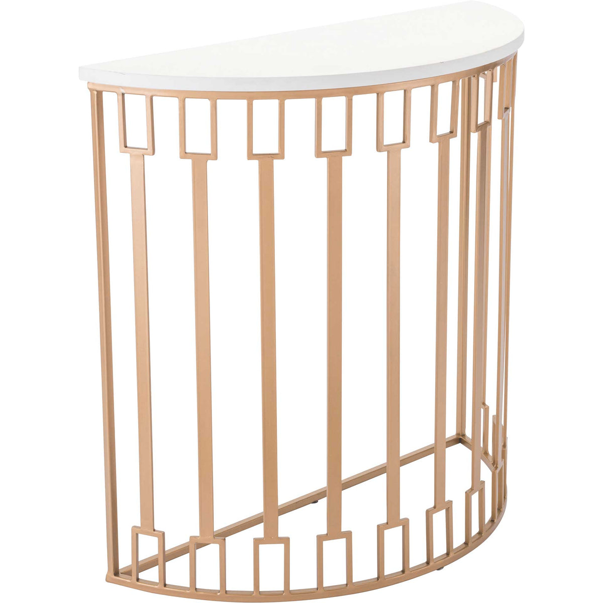 Bars Console Table White/Gold