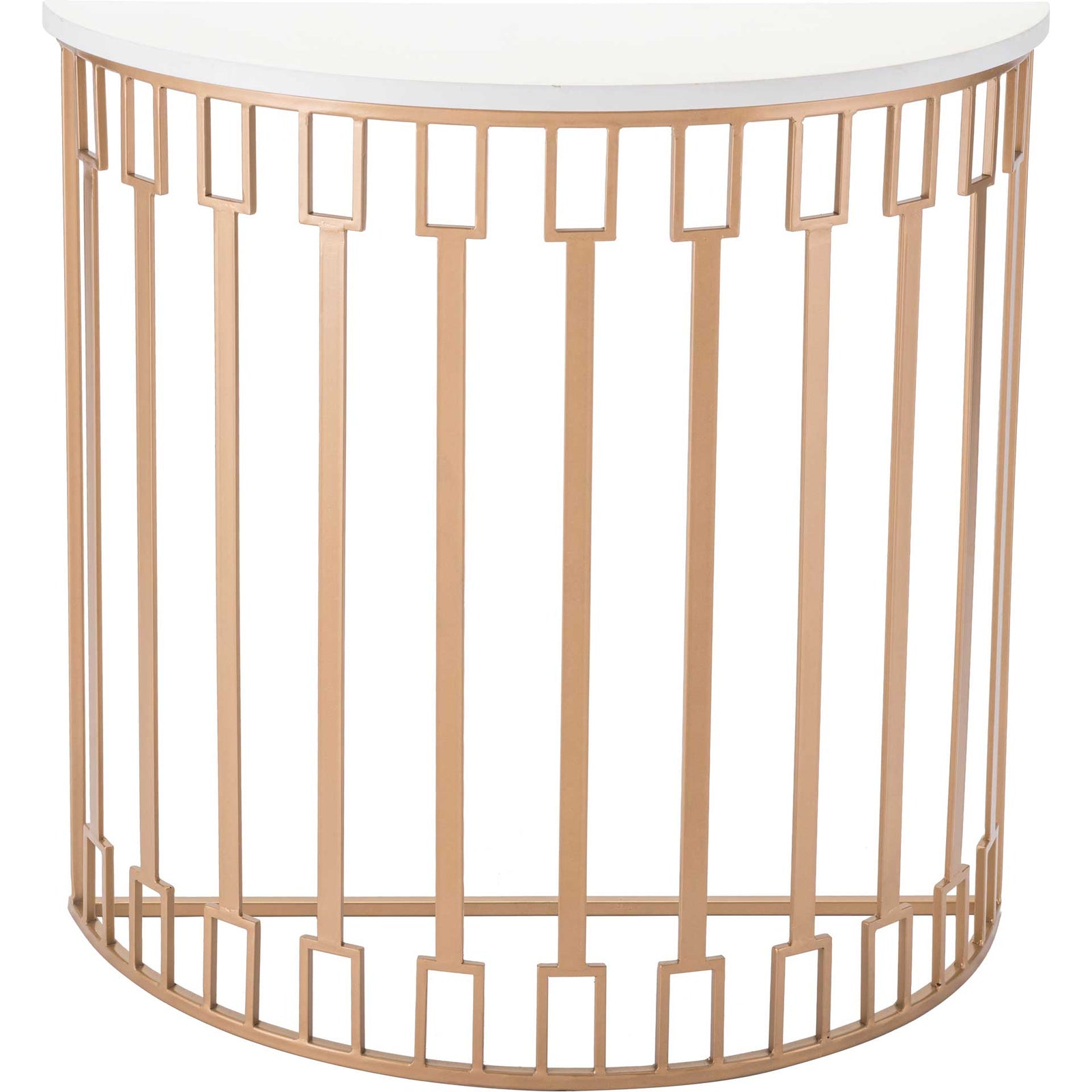 Bars Console Table White/Gold