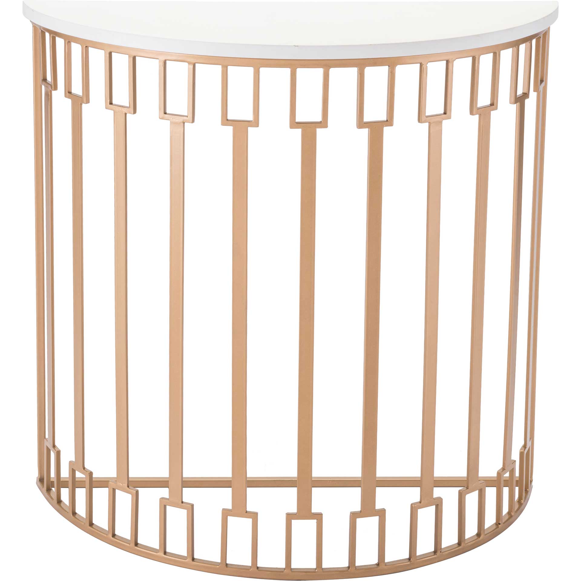 Bars Console Table White/Gold - Froy.com