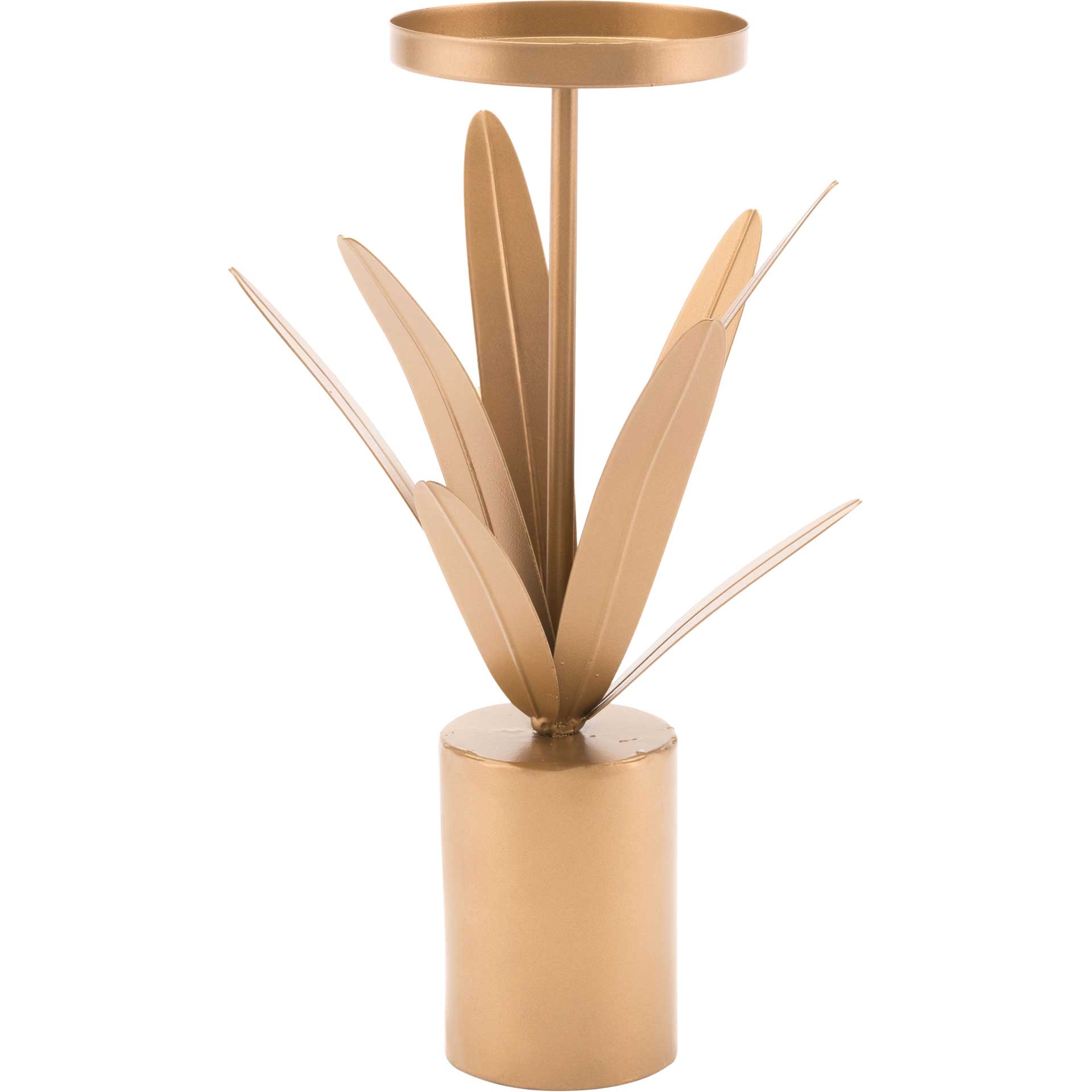 Leaves Candle Holder Gold