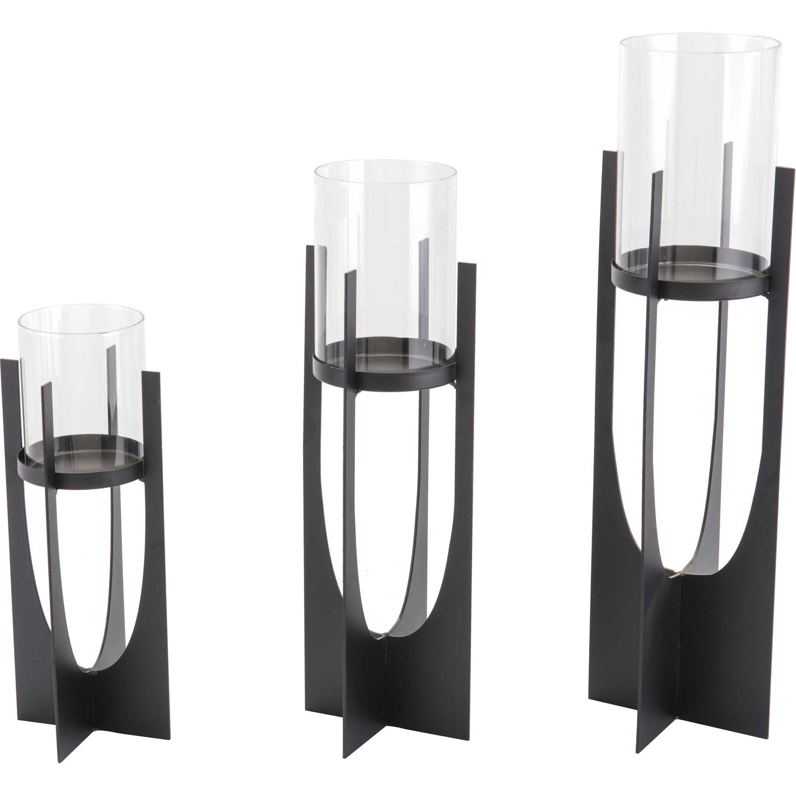Equis Candle Holder Black