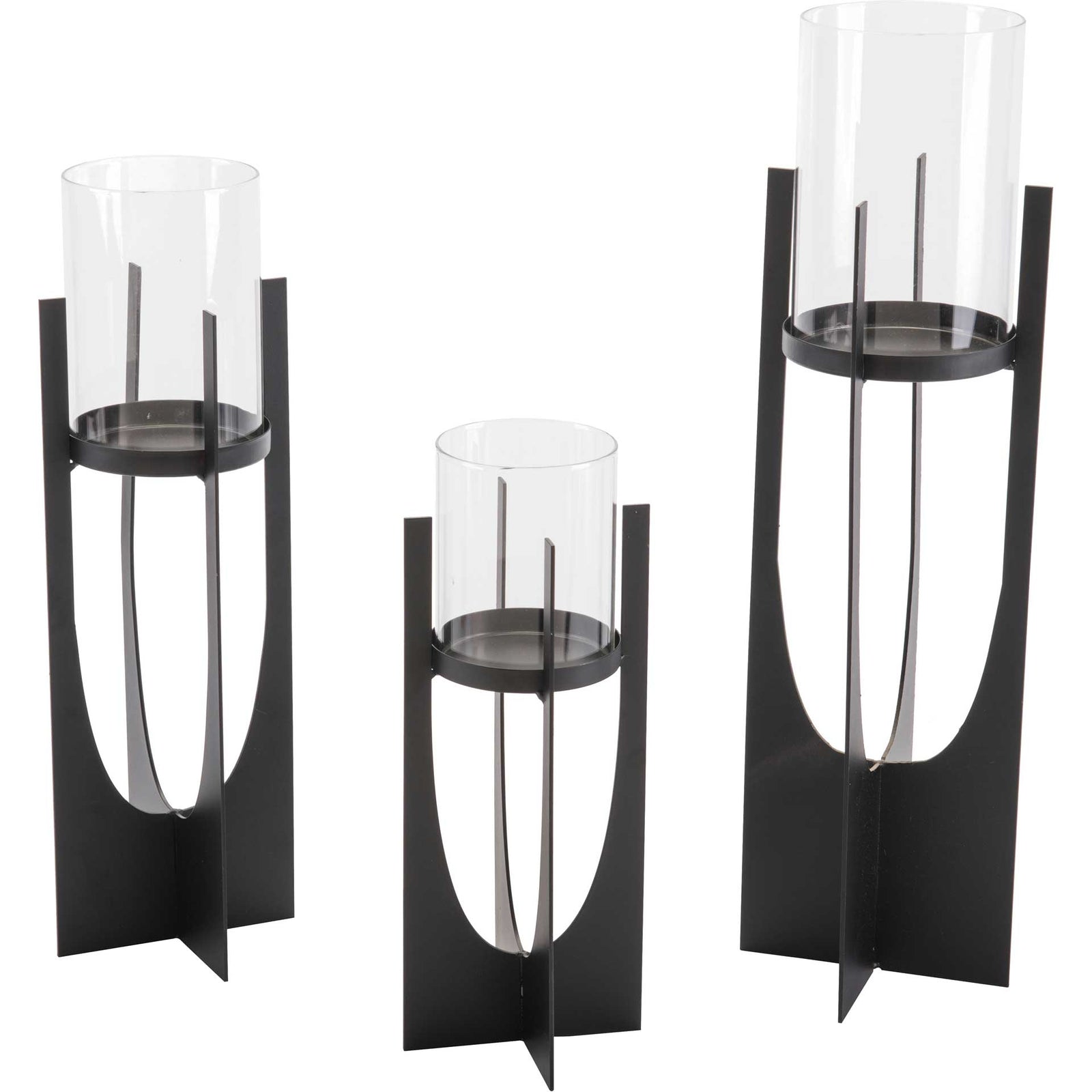 Equis Candle Holder Black