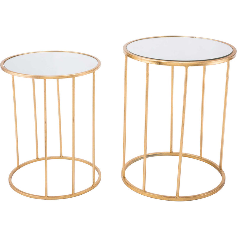 Finita Nesting Round Table Gold (Set of 2) - Froy.com