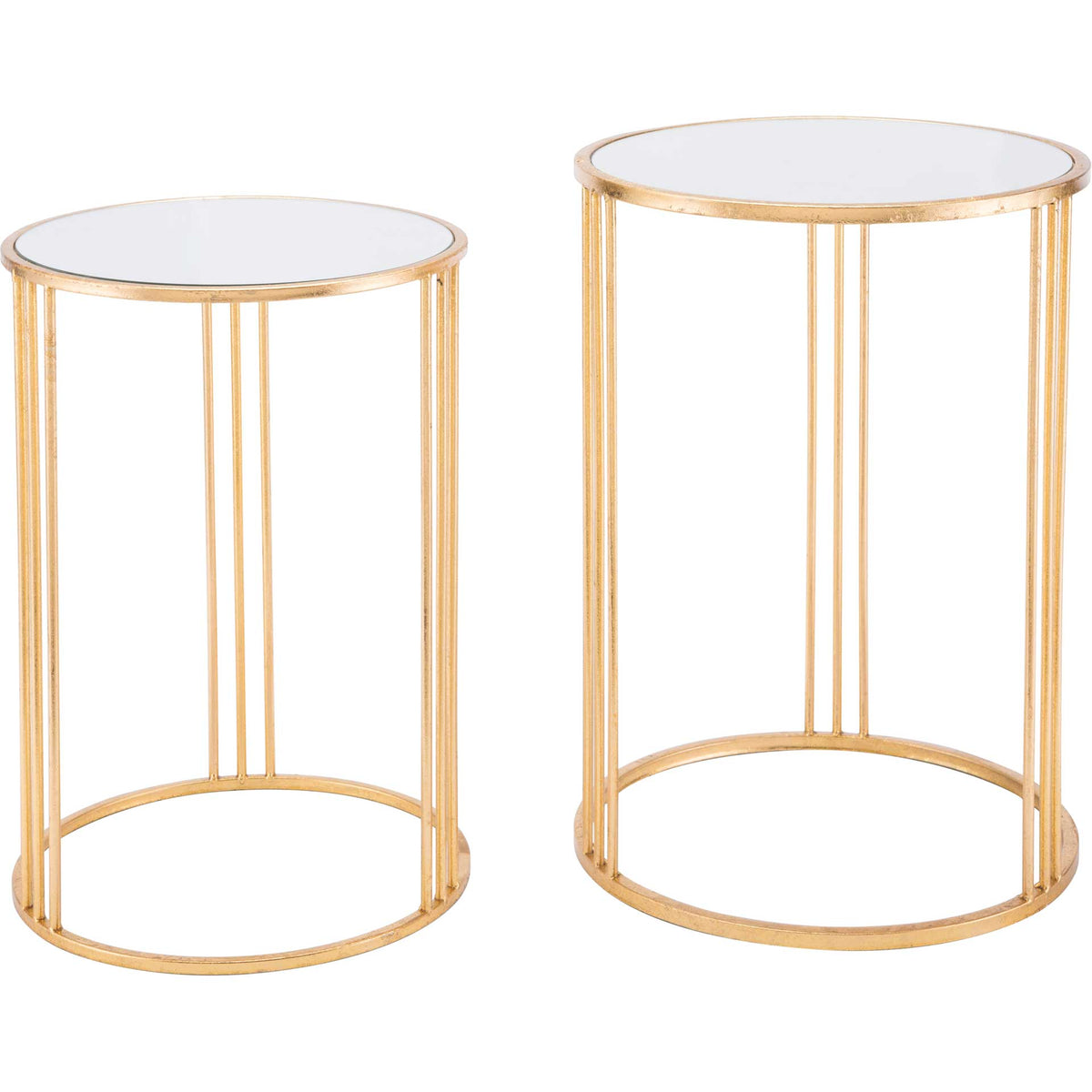 Magri 2-Piece Nesting Round Table Gold