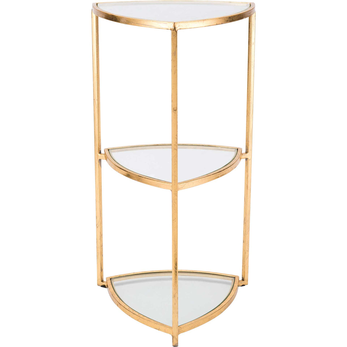 Corner Tri Level Table Gold