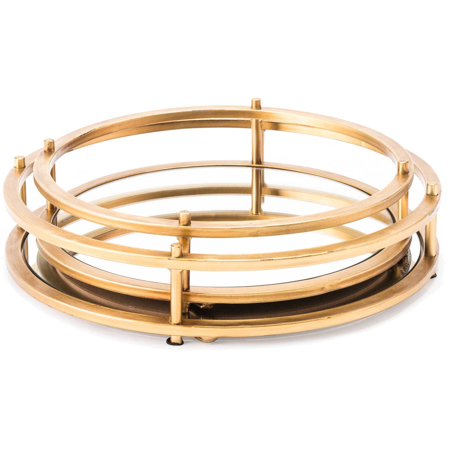 Rings Mirrored Tray Gold (Set of 2)