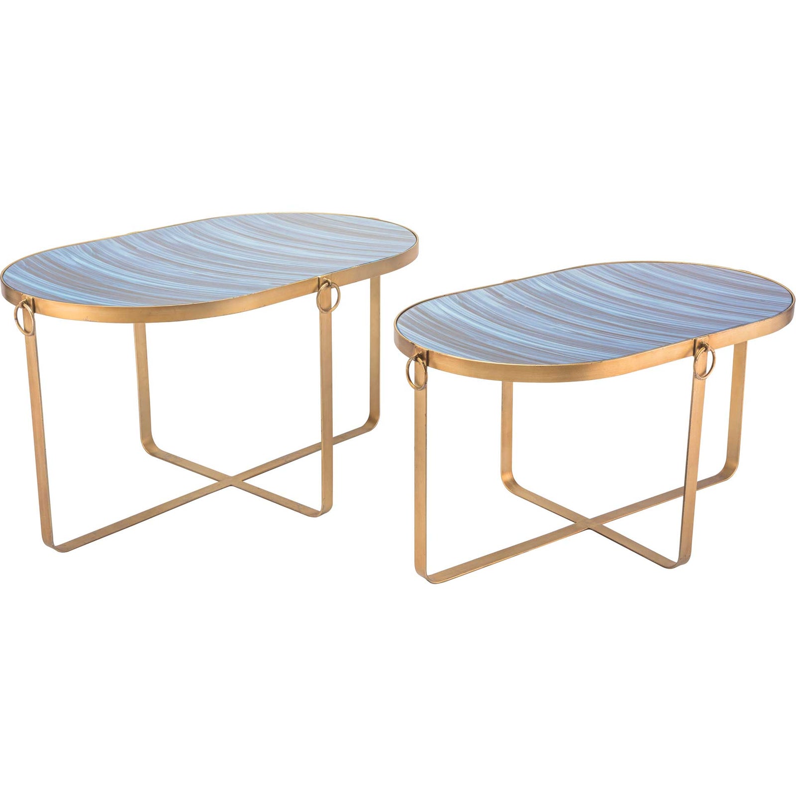 Zaphire Table Blue/Antique Gold