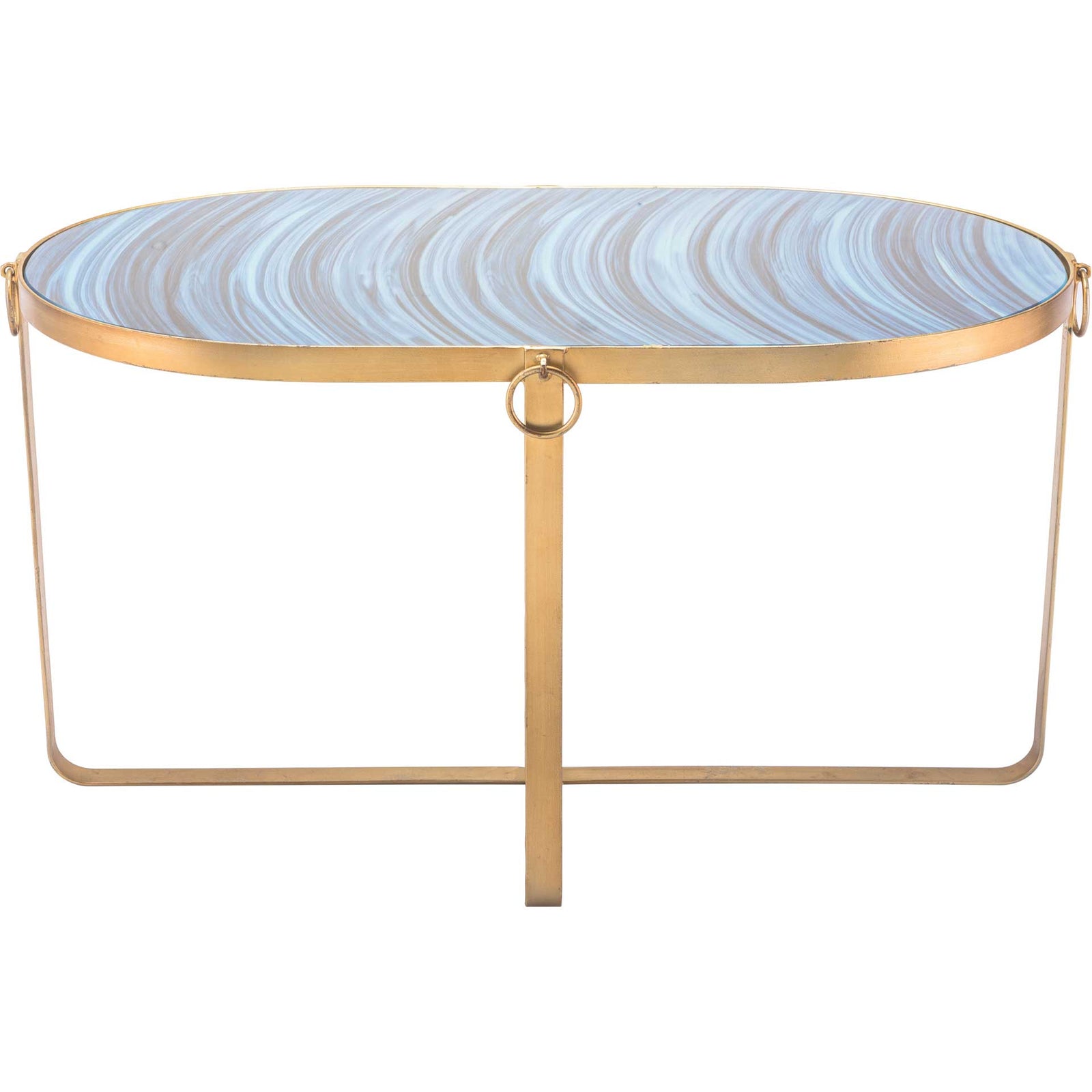 Zaphire Table Blue/Antique Gold