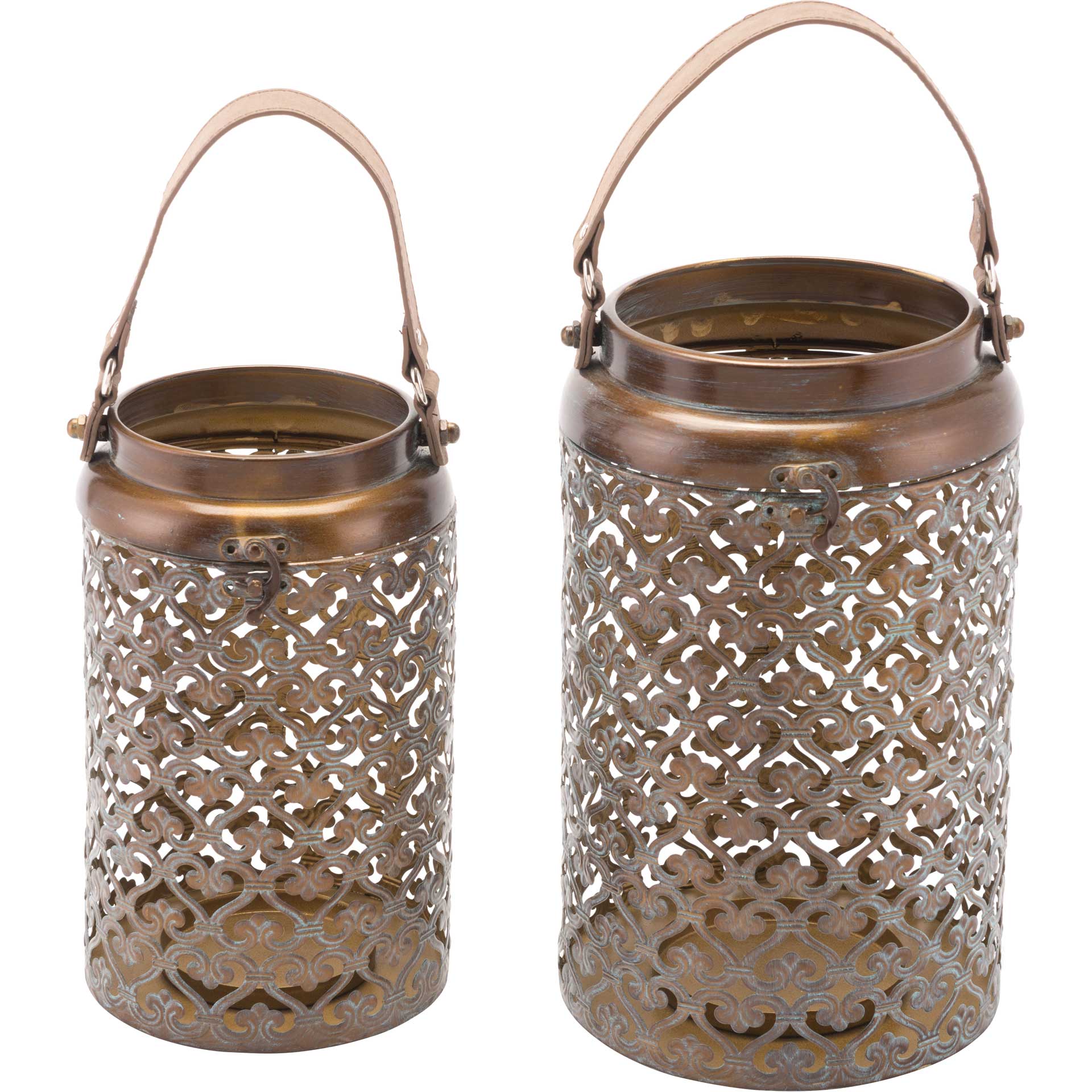 Moroccan Lantern Distressed Copper