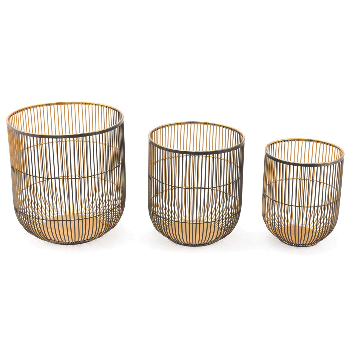 Jaula Candle Holder Matte Black/Gold