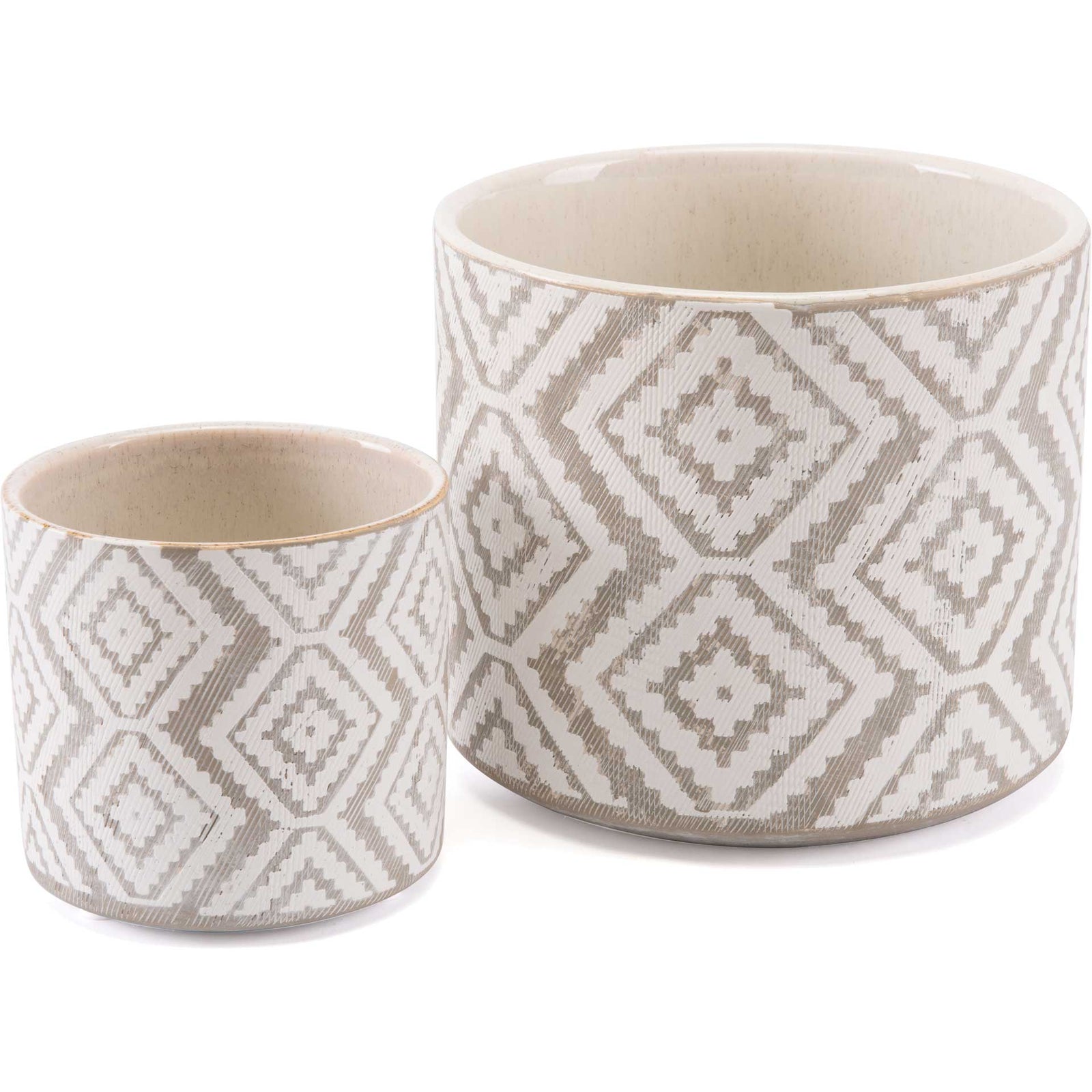 Indio Planter White/Gray