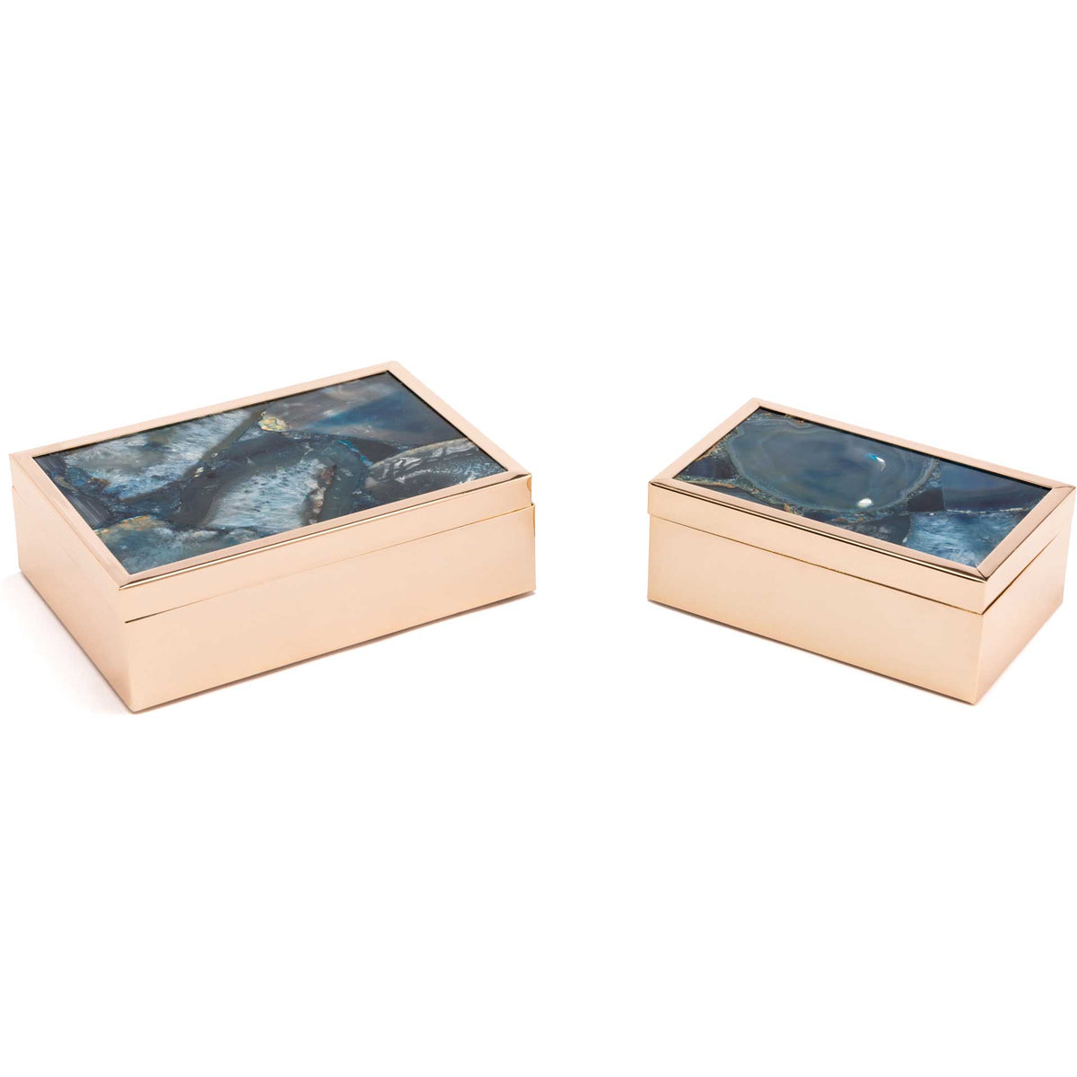 Polished Stone Box Blue