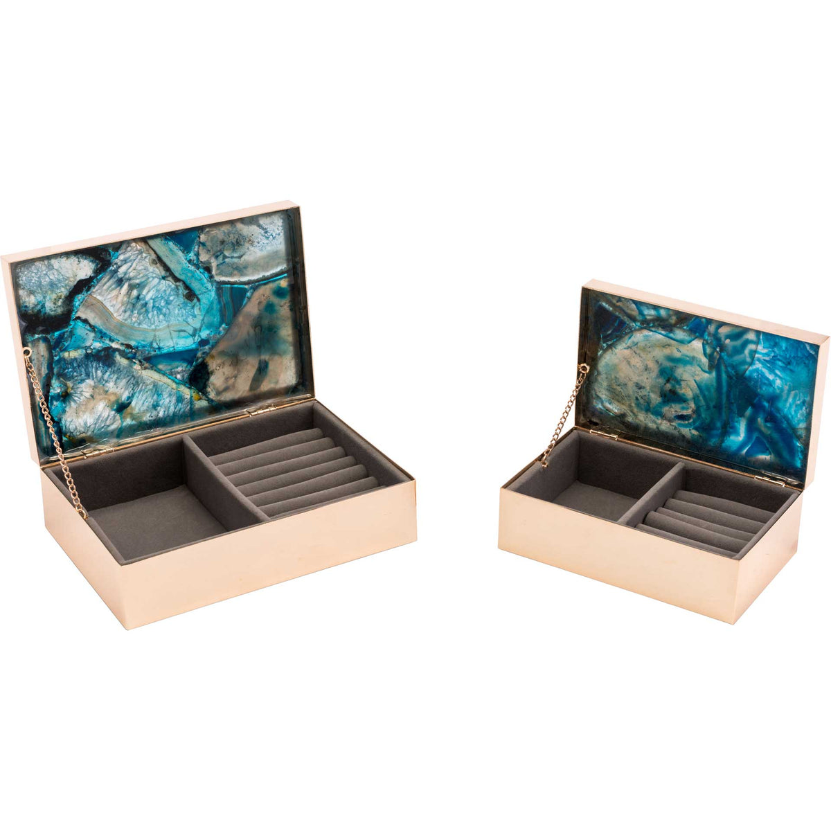 Polished Stone Box Blue