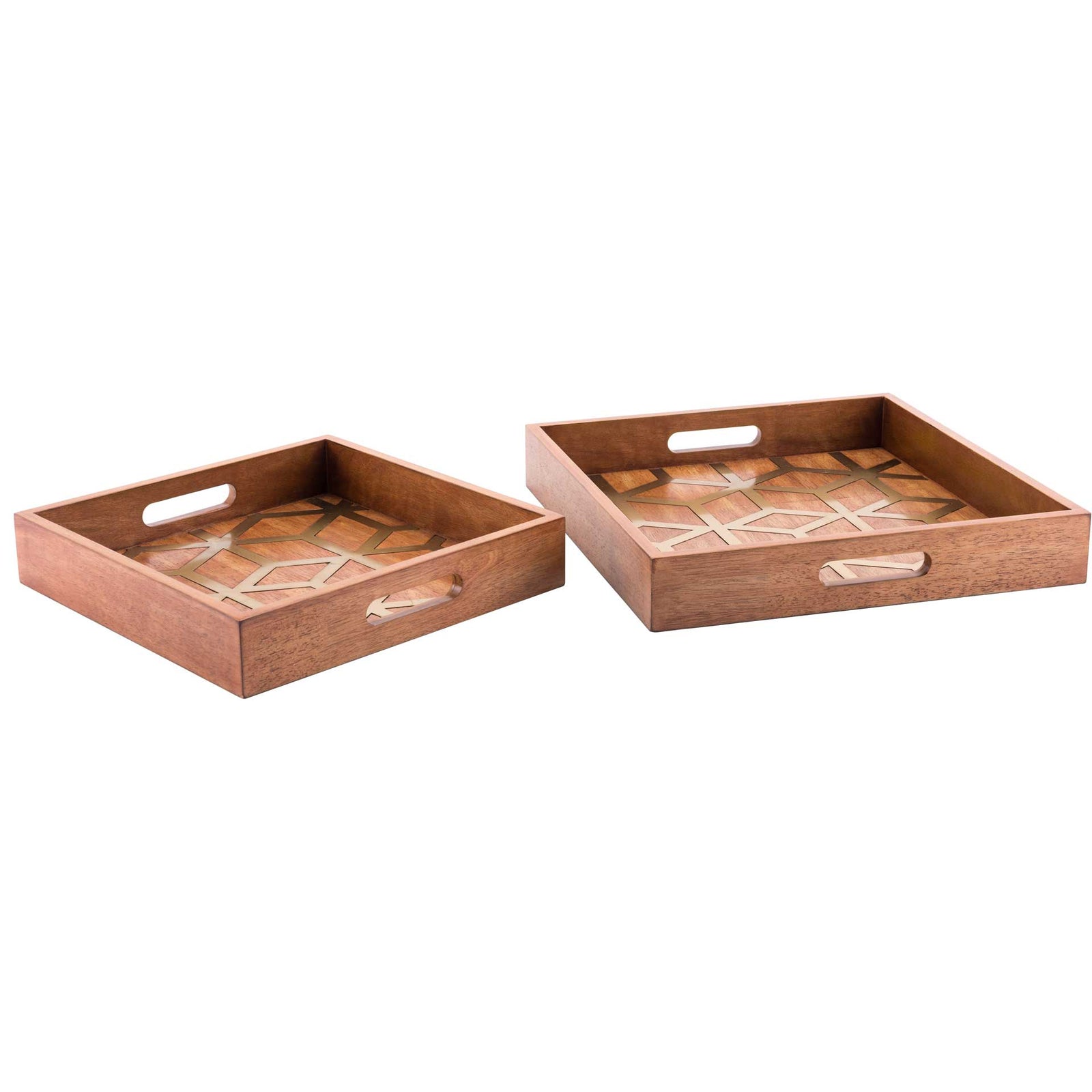 Clover Tray Brown (Set of 2)