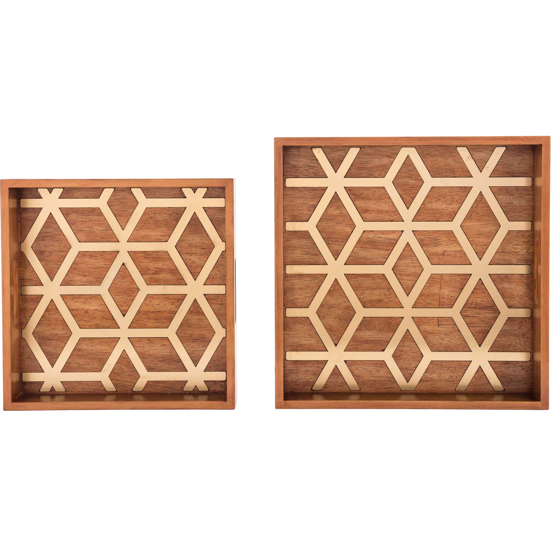 Clover Tray Brown (Set of 2)