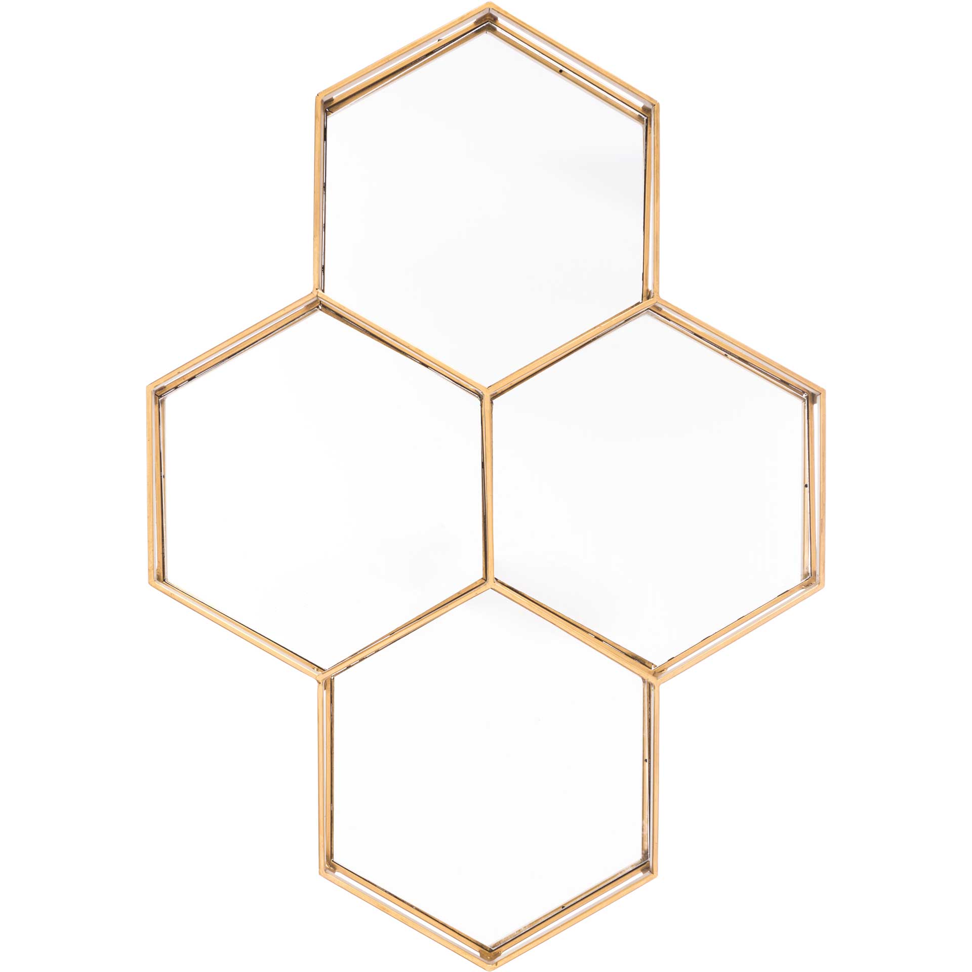 Honeycomb Mirror Gold