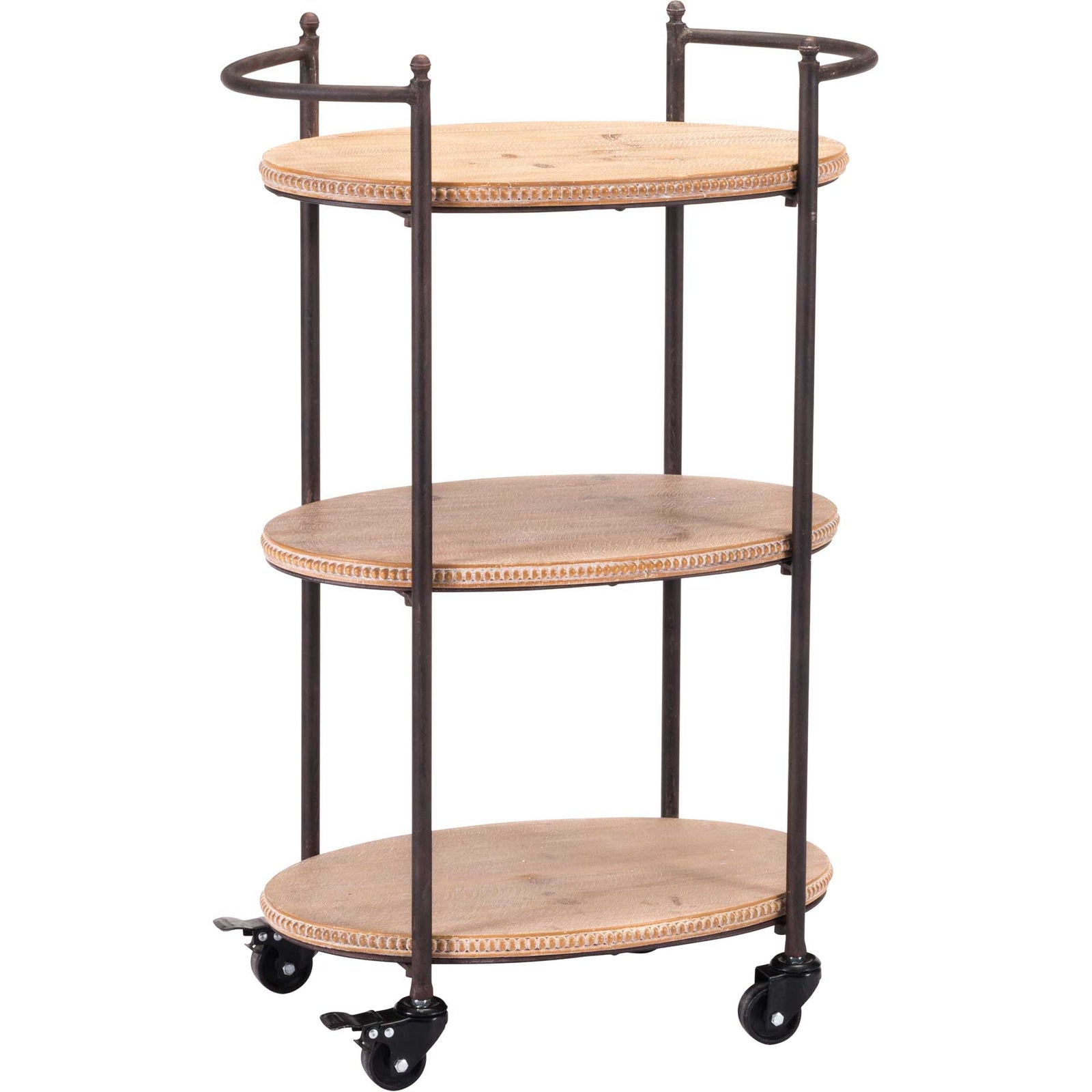 Tri Level Bar Cart Brown