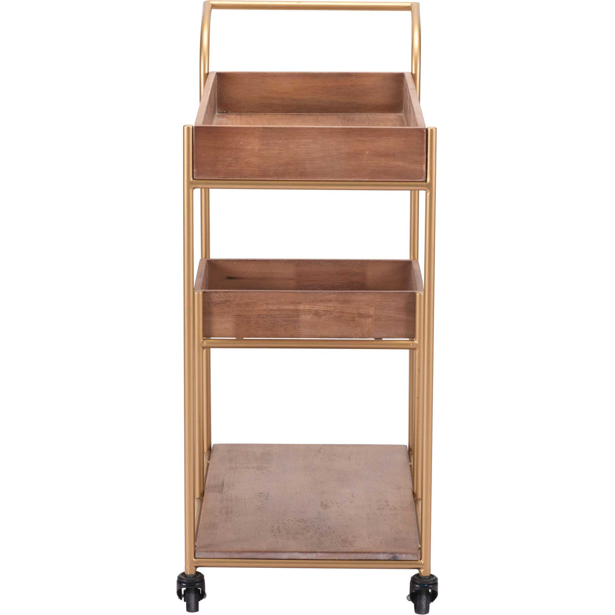 Bar Cart With Tray Brown