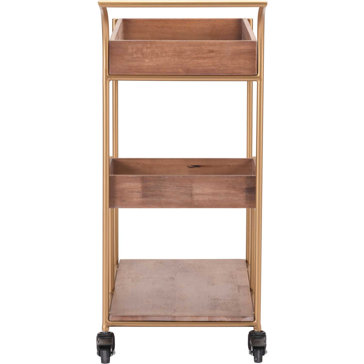 Bar Cart With Tray Brown
