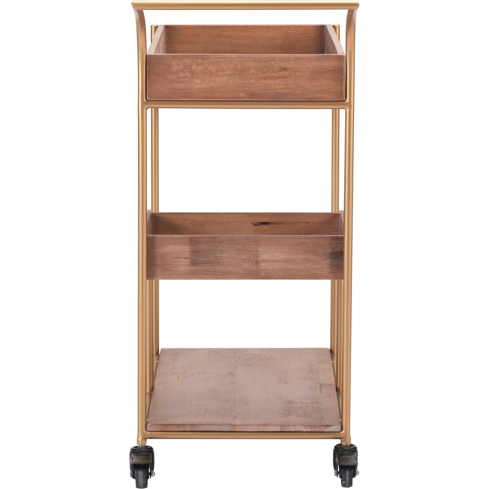 Bar Cart With Tray Brown
