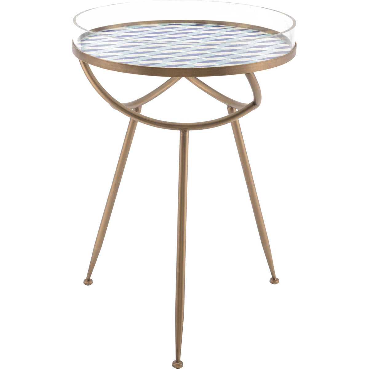Lattice Round Table Blue
