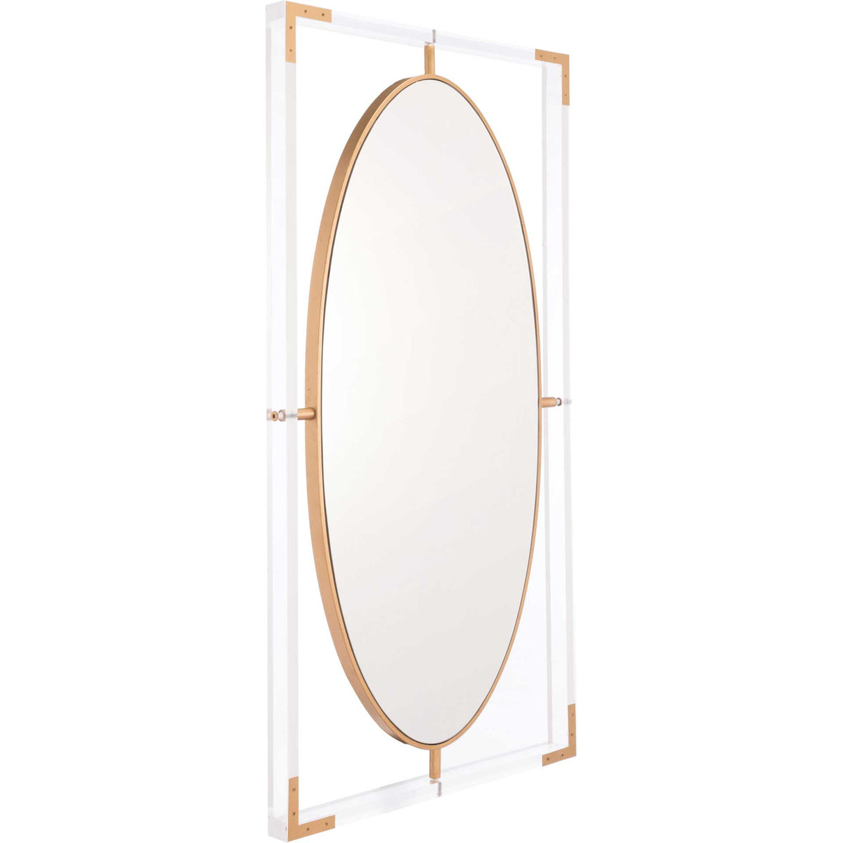 Lucite Rectangular Mirror Clear
