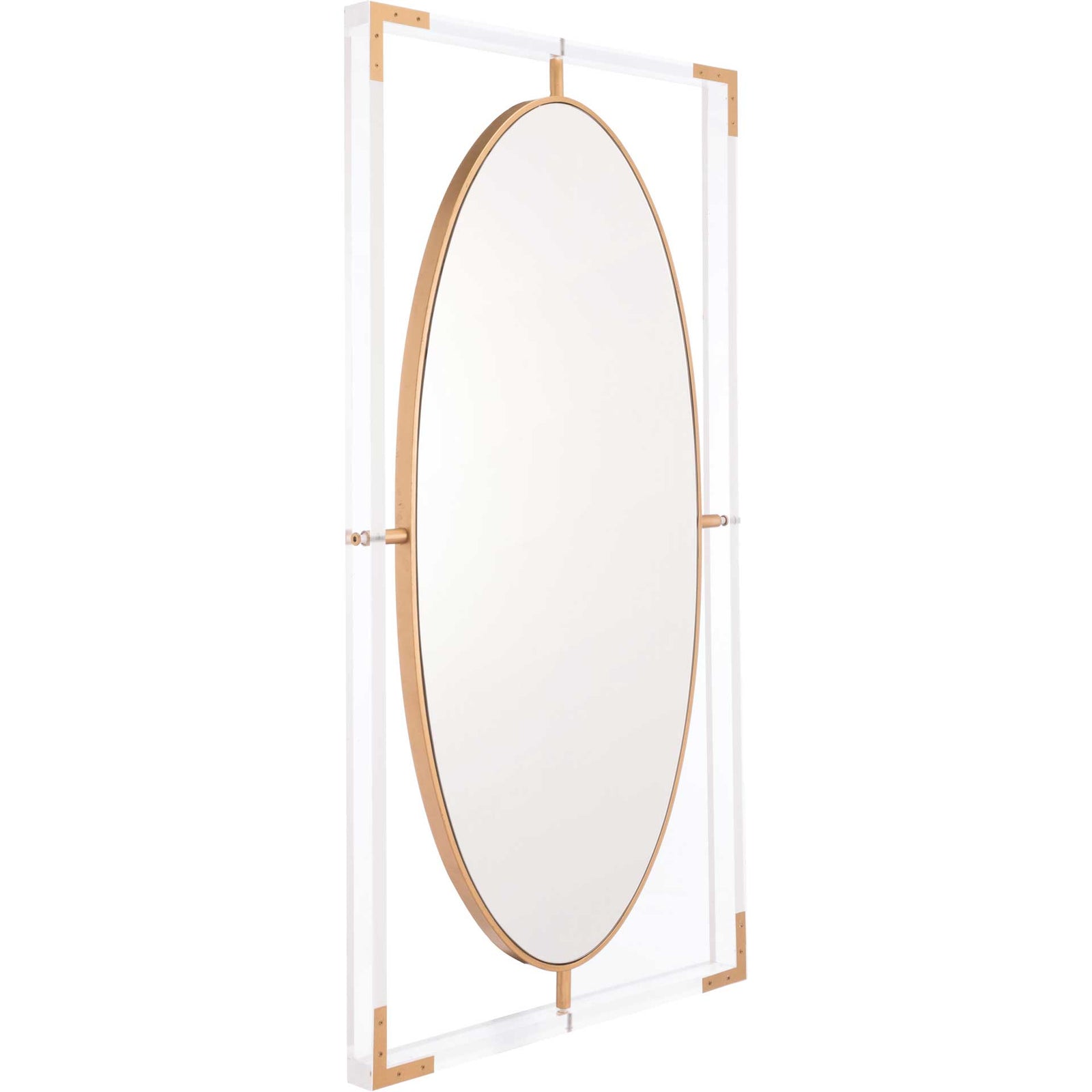 Lucite Rectangular Mirror Clear