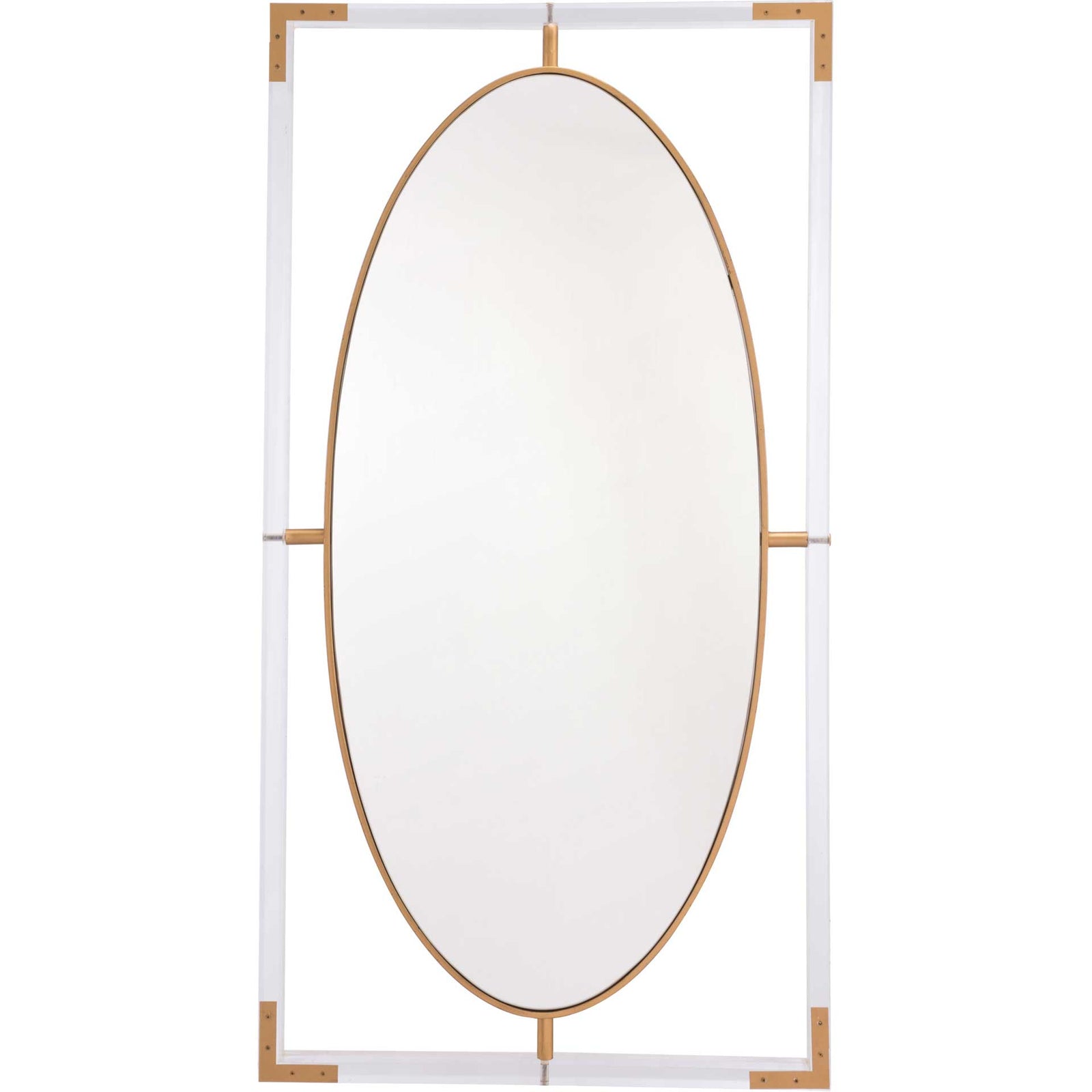 Lucite Rectangular Mirror Clear