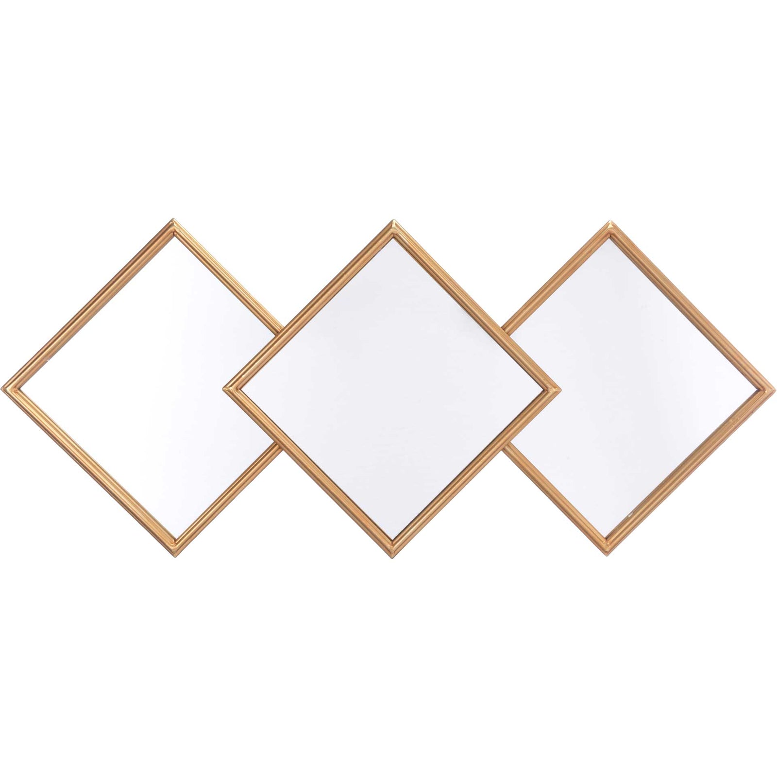 Rhombus Mirror Gold
