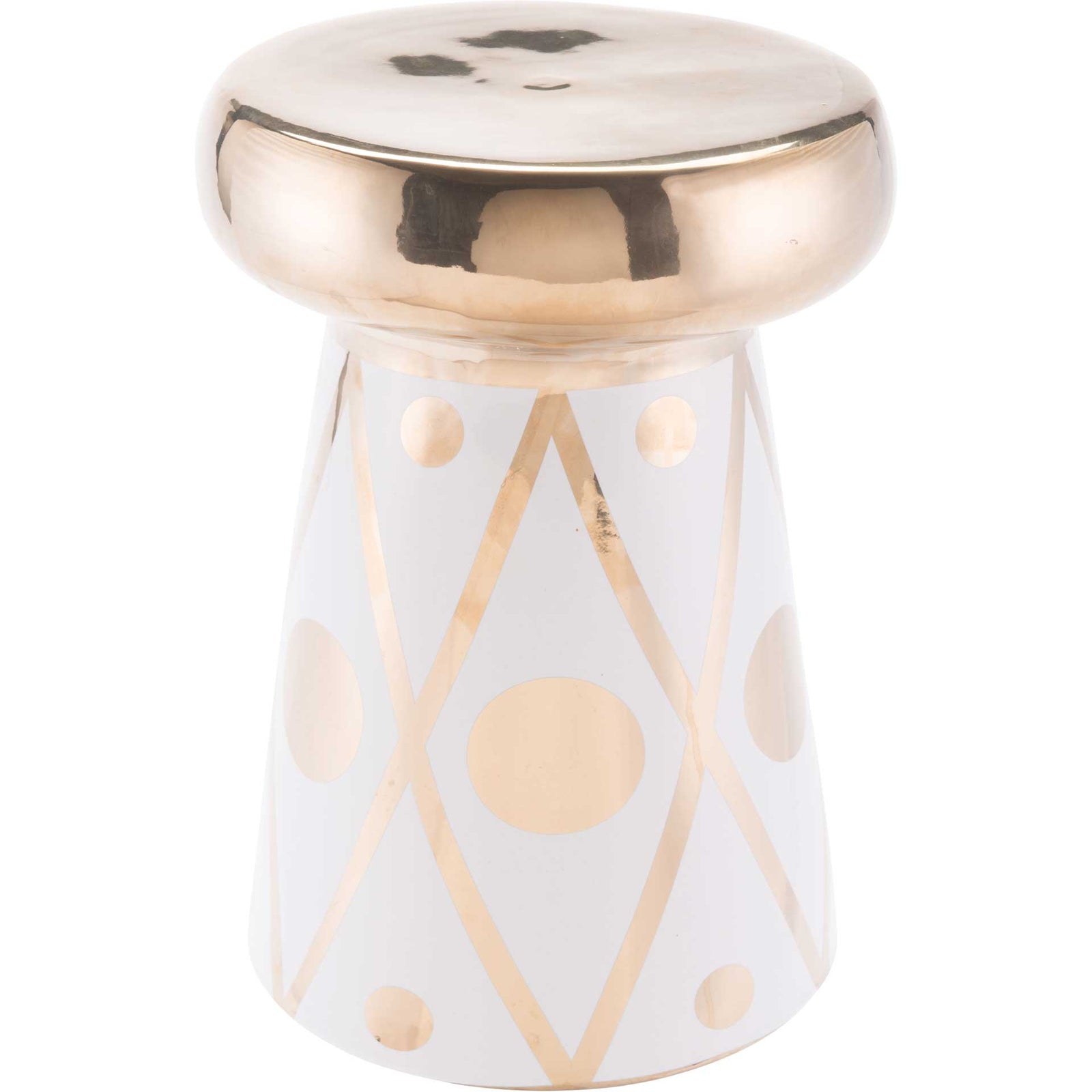 Dots Garden Seat Gold/White