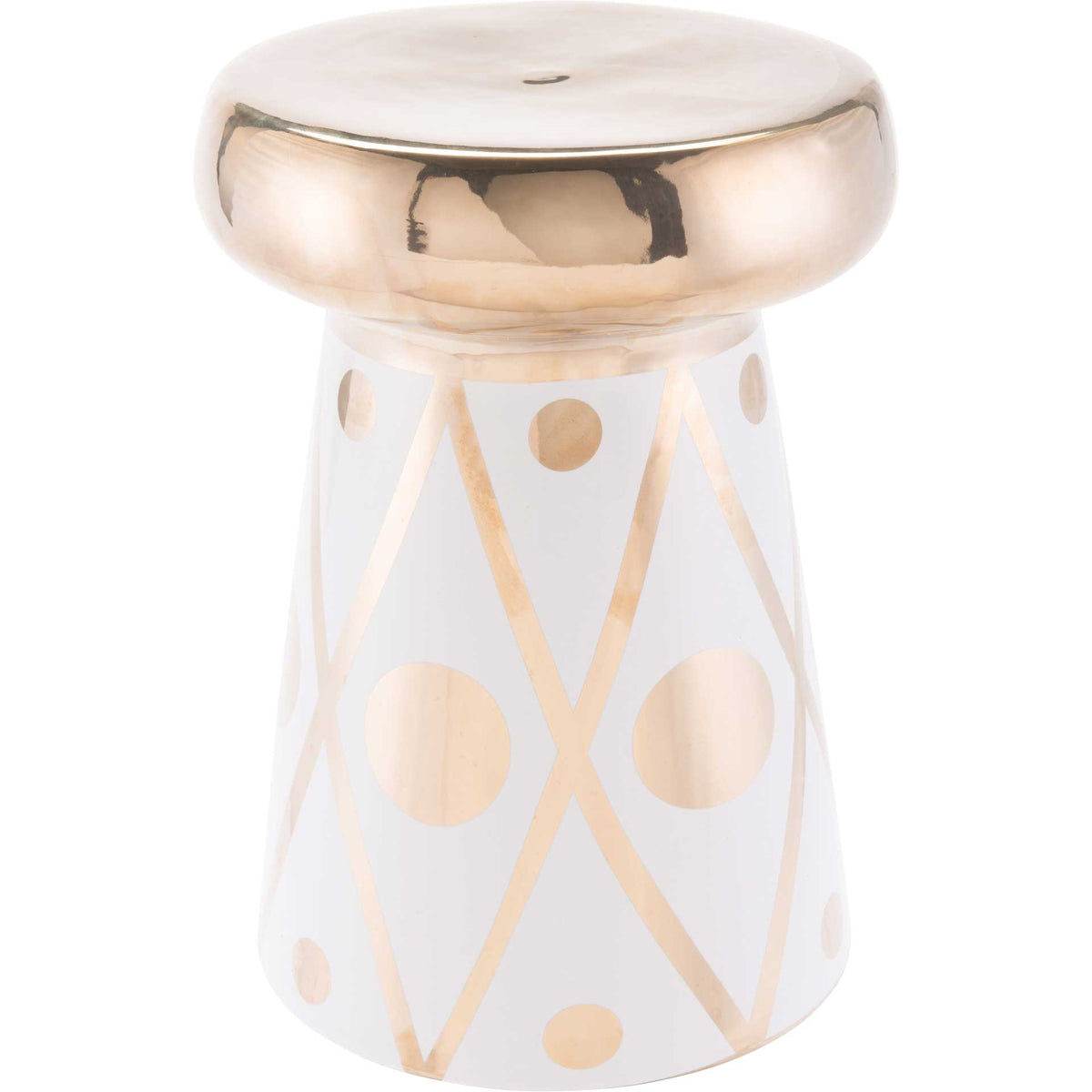 Dots Garden Seat Gold/White