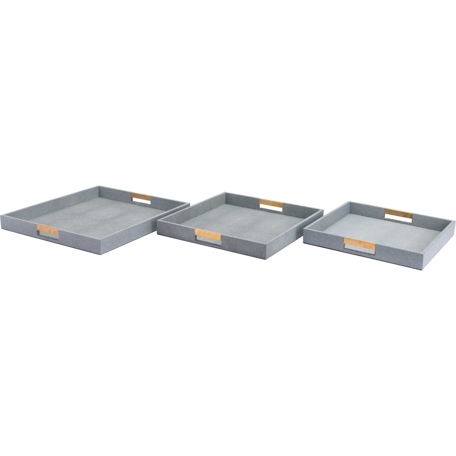 Camba Lizard Skin Tray Gray (Set of 3)