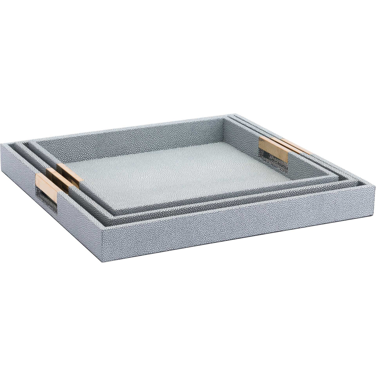 Camba Lizard Skin Tray Gray (Set of 3)