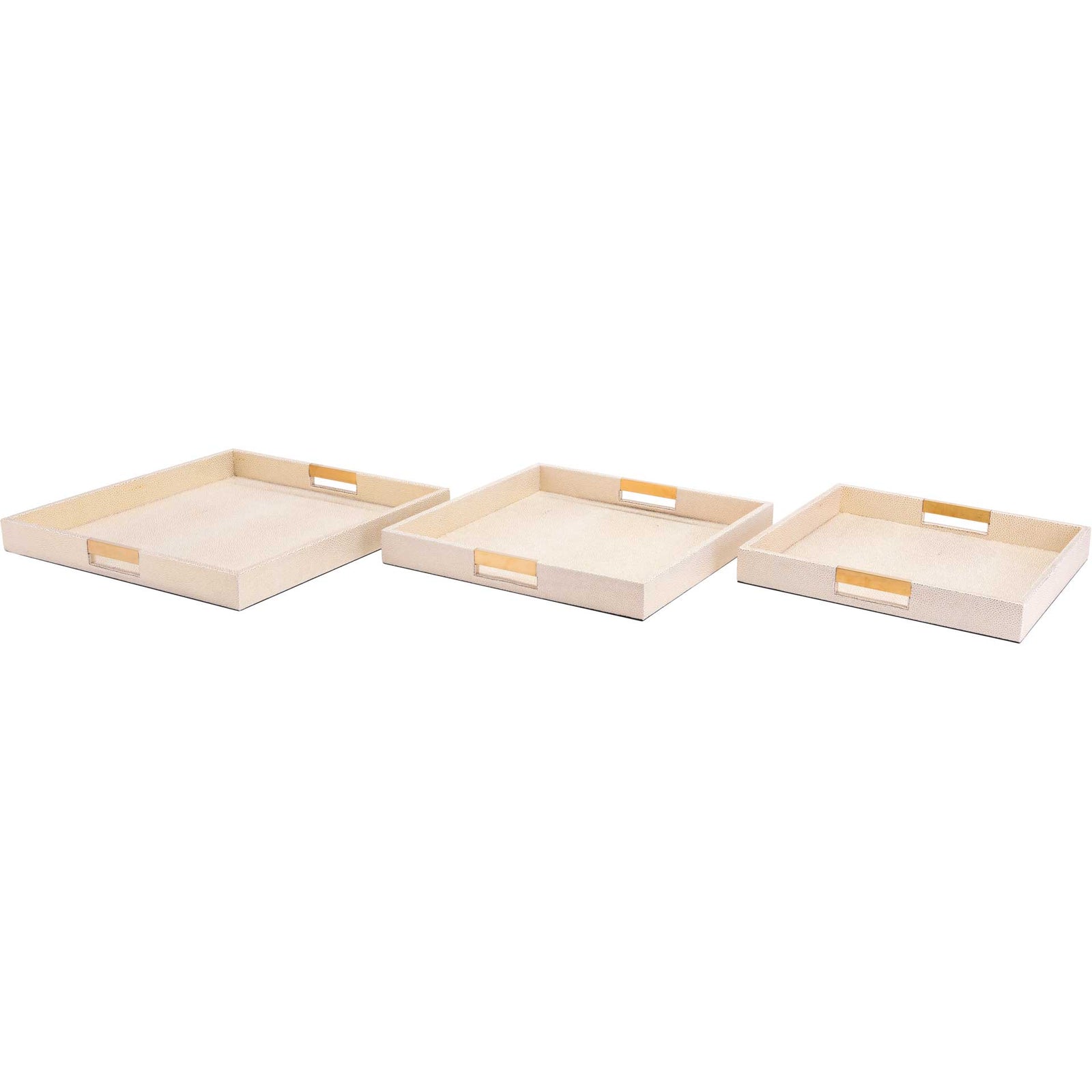 Camba Lizard Skin Tray Cream (Set of 3)