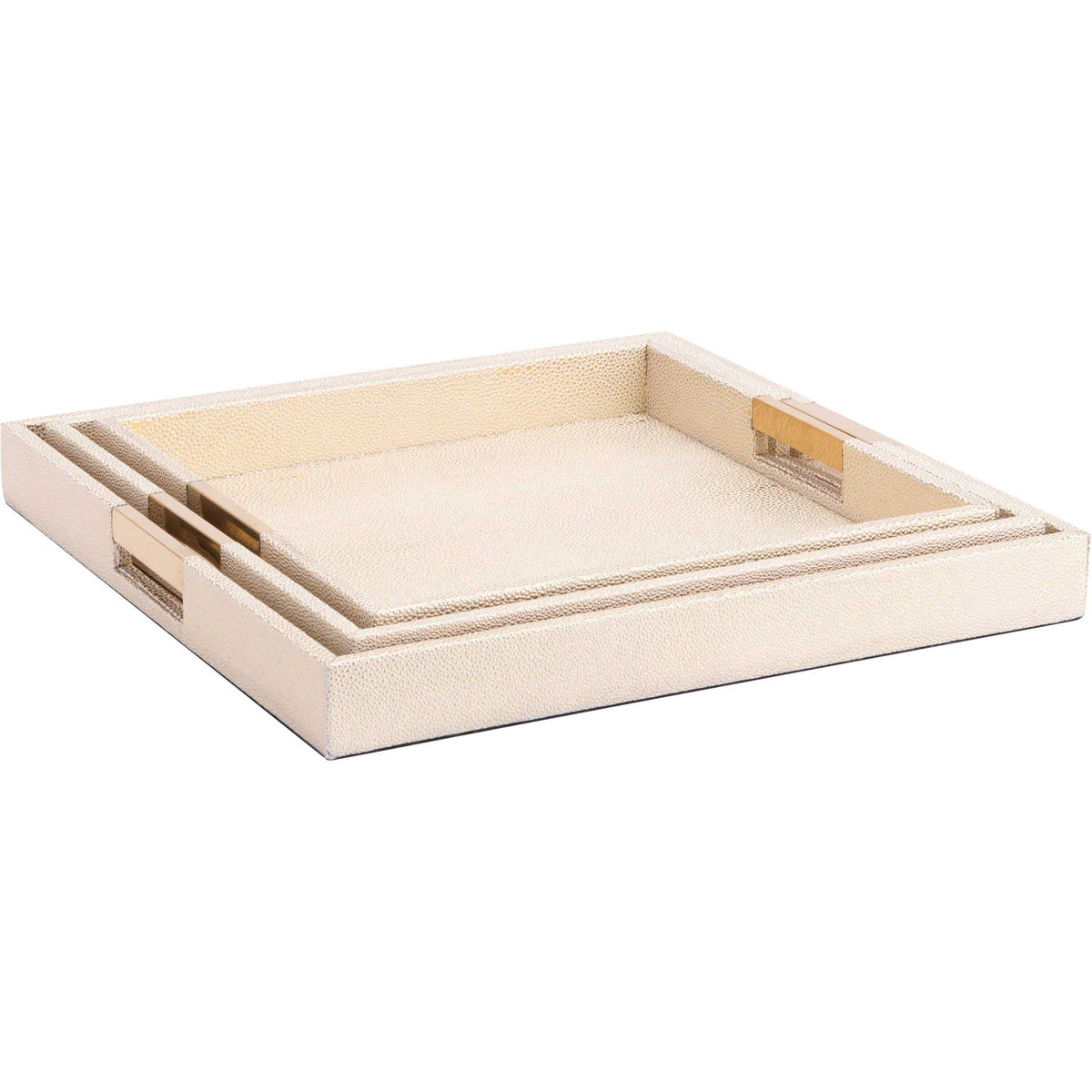 Camba Lizard Skin Tray Cream (Set of 3)