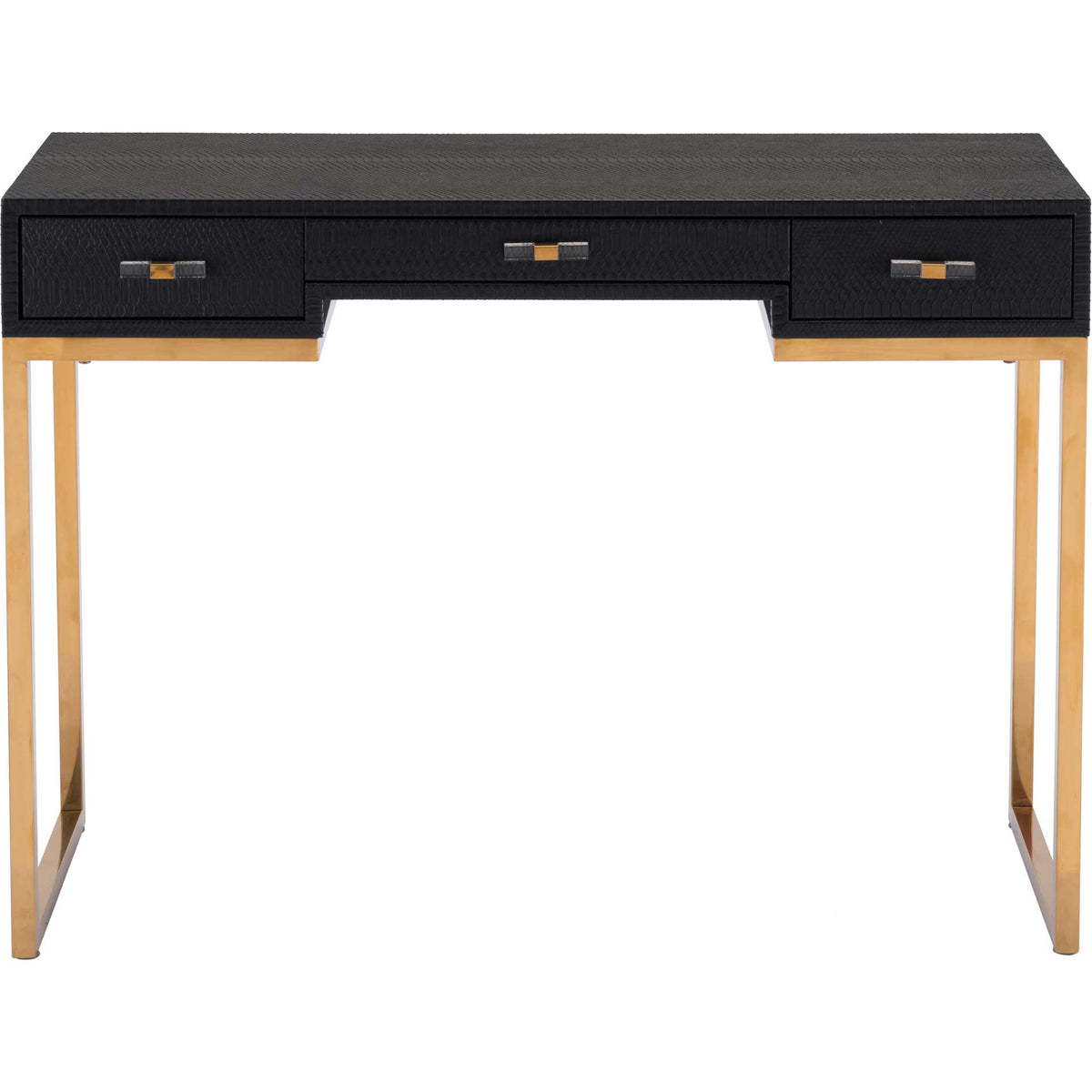 Lecce Snake Skin Console Table Black