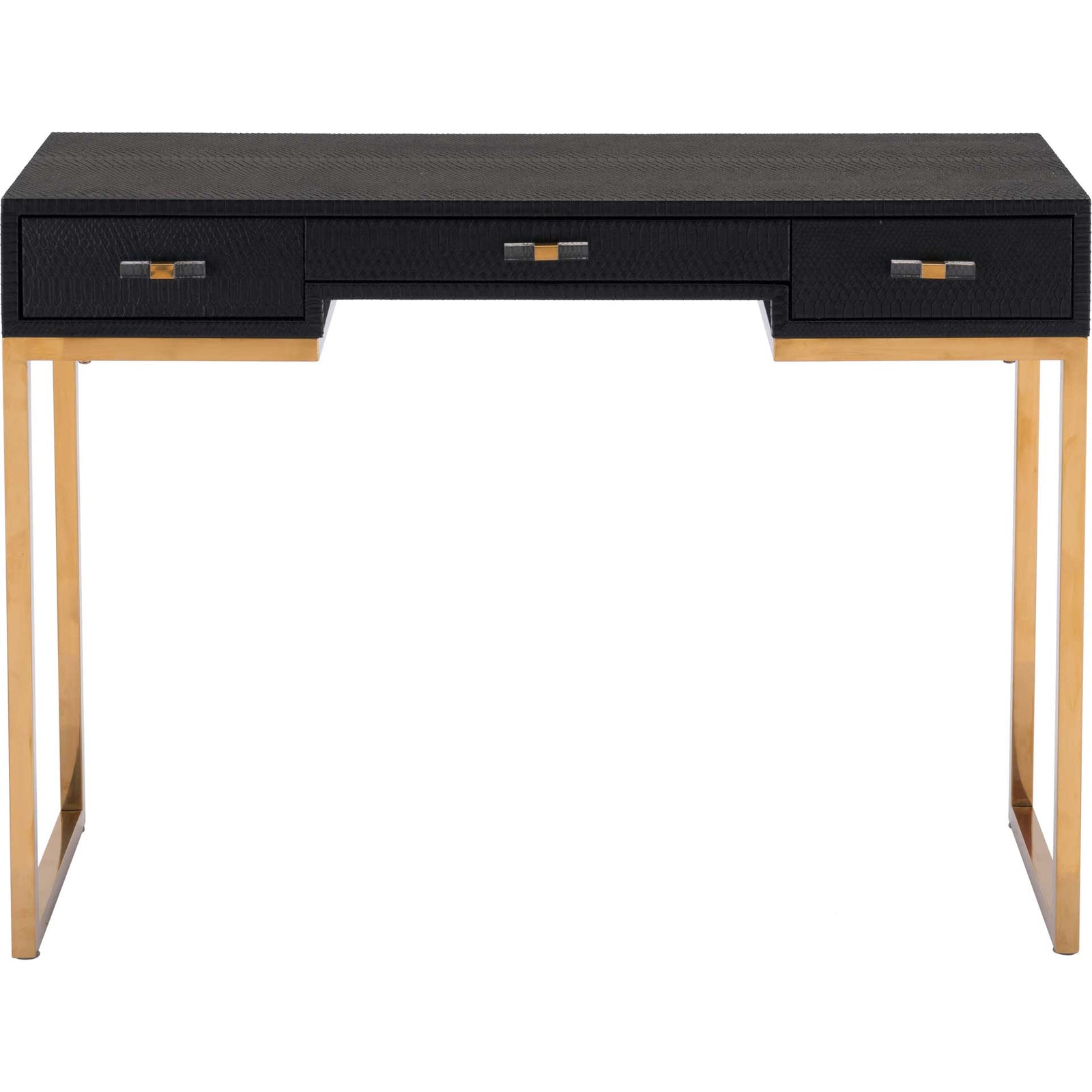 Lecce Snake Skin Console Table Black