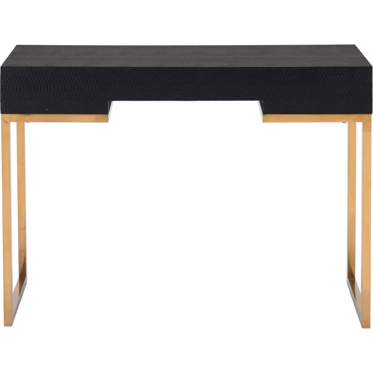Lecce Snake Skin Console Table Black