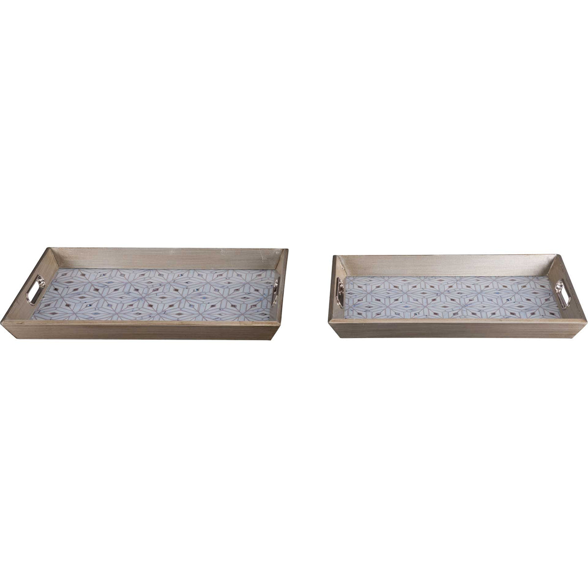 Cundri Tray Antique Silver (Set of 2)