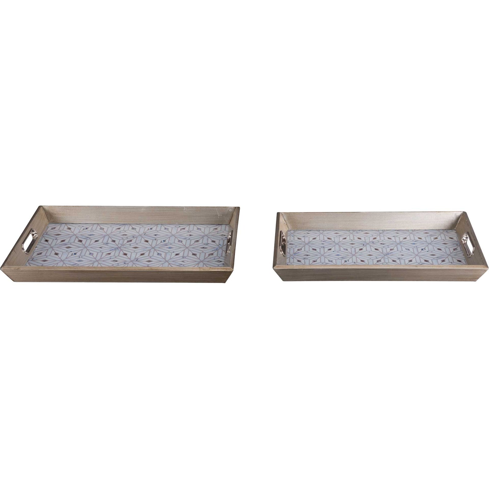 Cundri Tray Antique Silver (Set of 2)