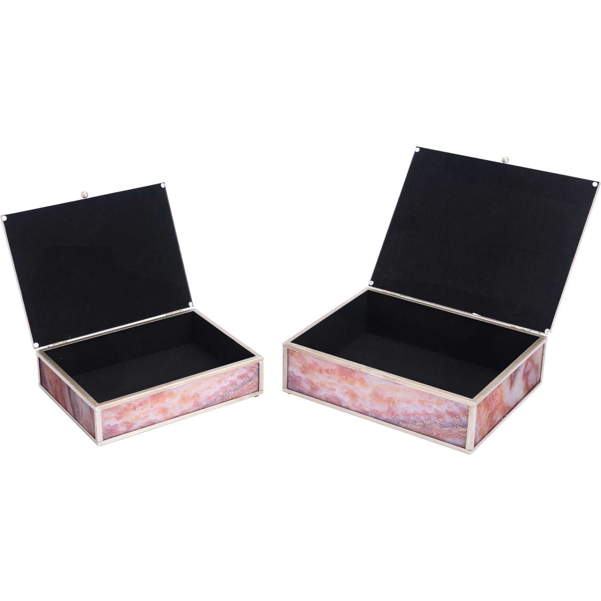 Mundi Boxes Pink Geode (Set of 2)