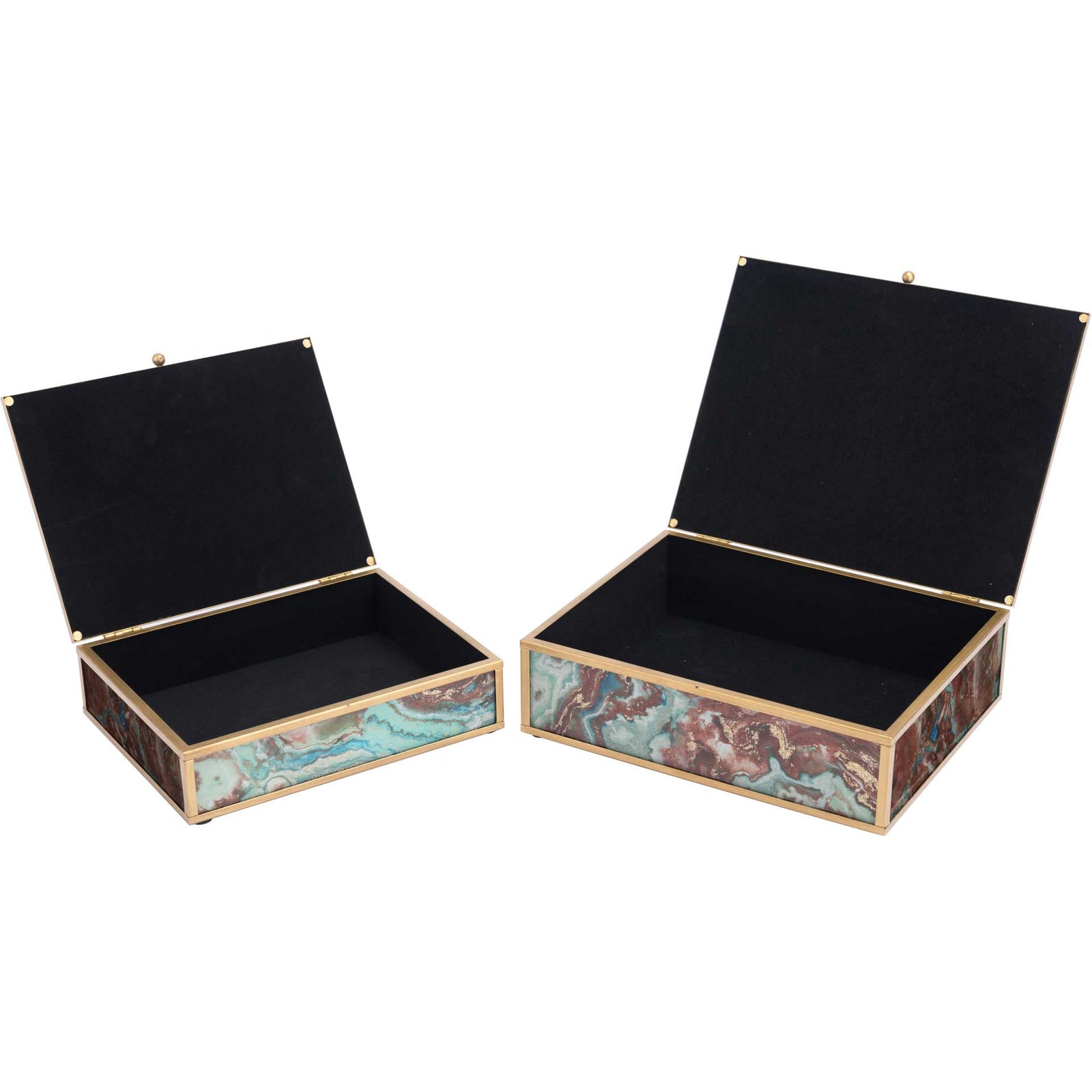 Mundi Boxes Brown Geode (Set of 2)