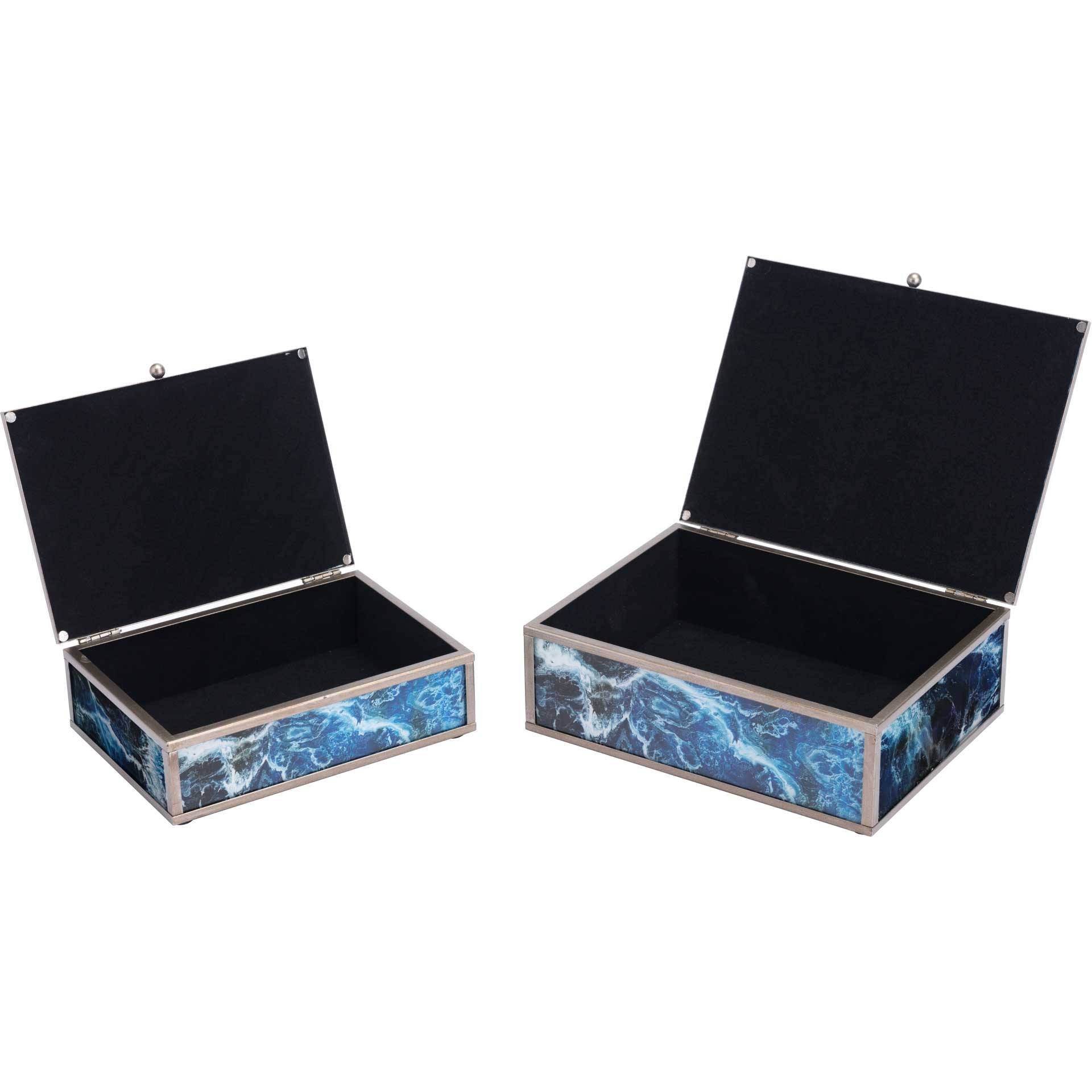 Mundi Boxes Blue Geode (Set of 2)