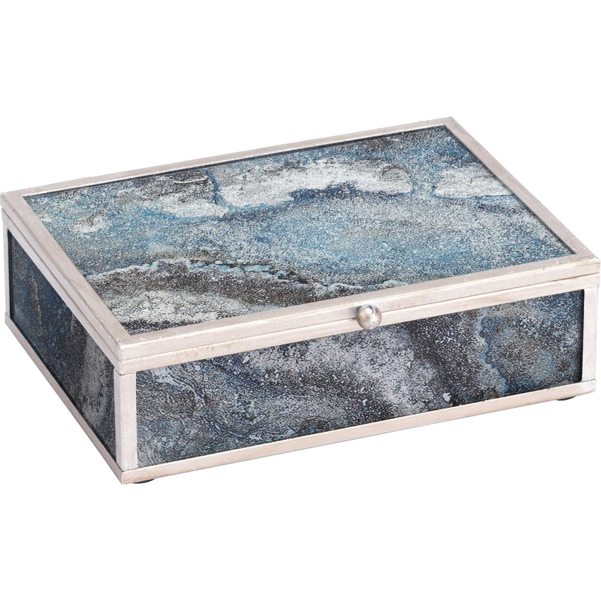 Mundi Boxes Silver Geode (Set of 2)