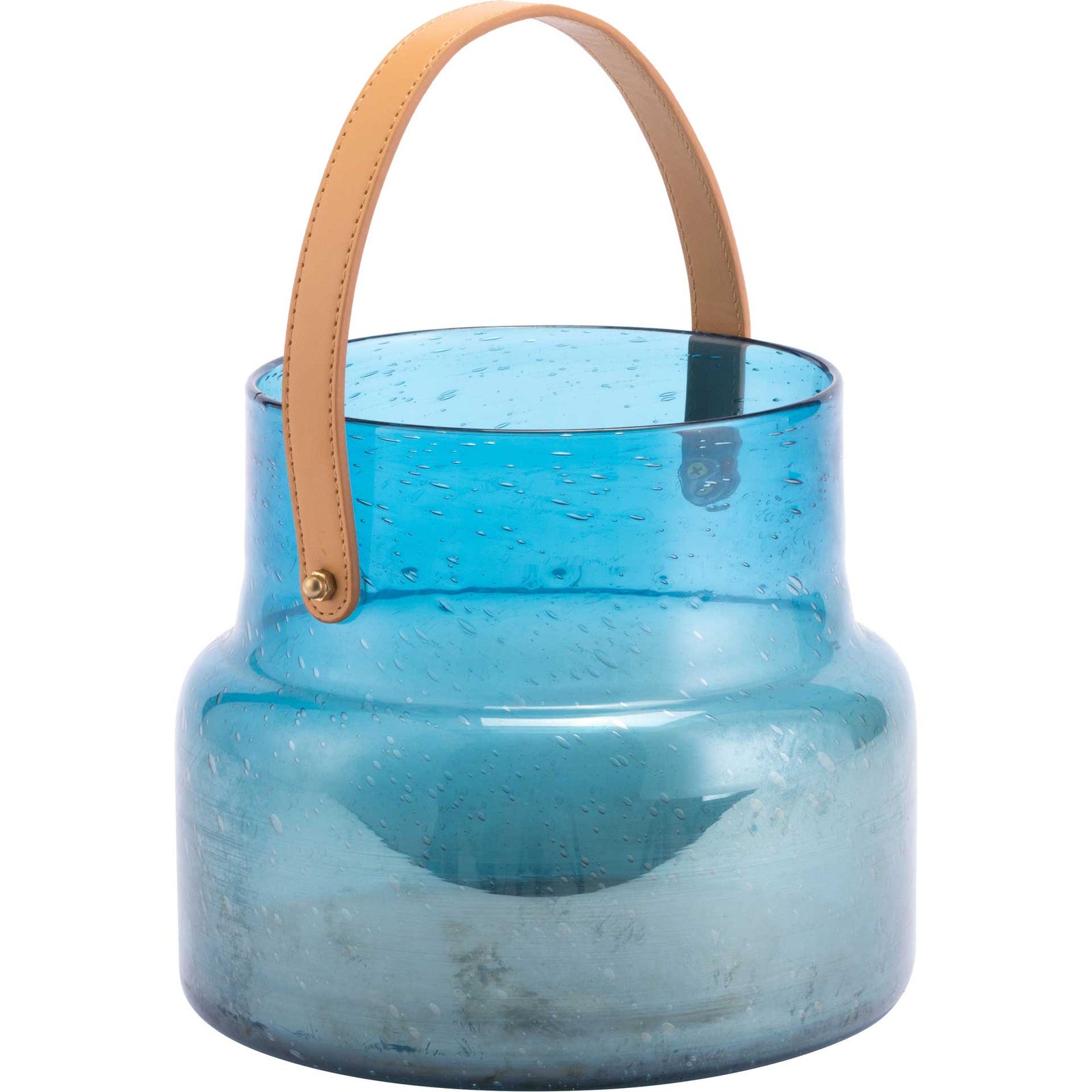 Bubble Glass Lantern Translucent Blue