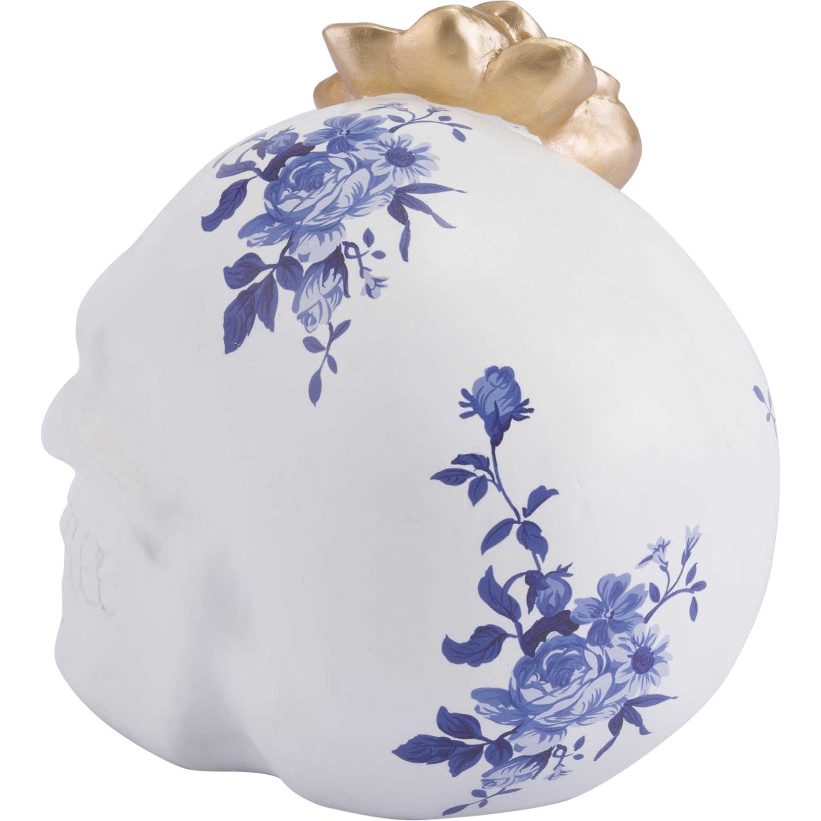 Floral Skull White/Blue