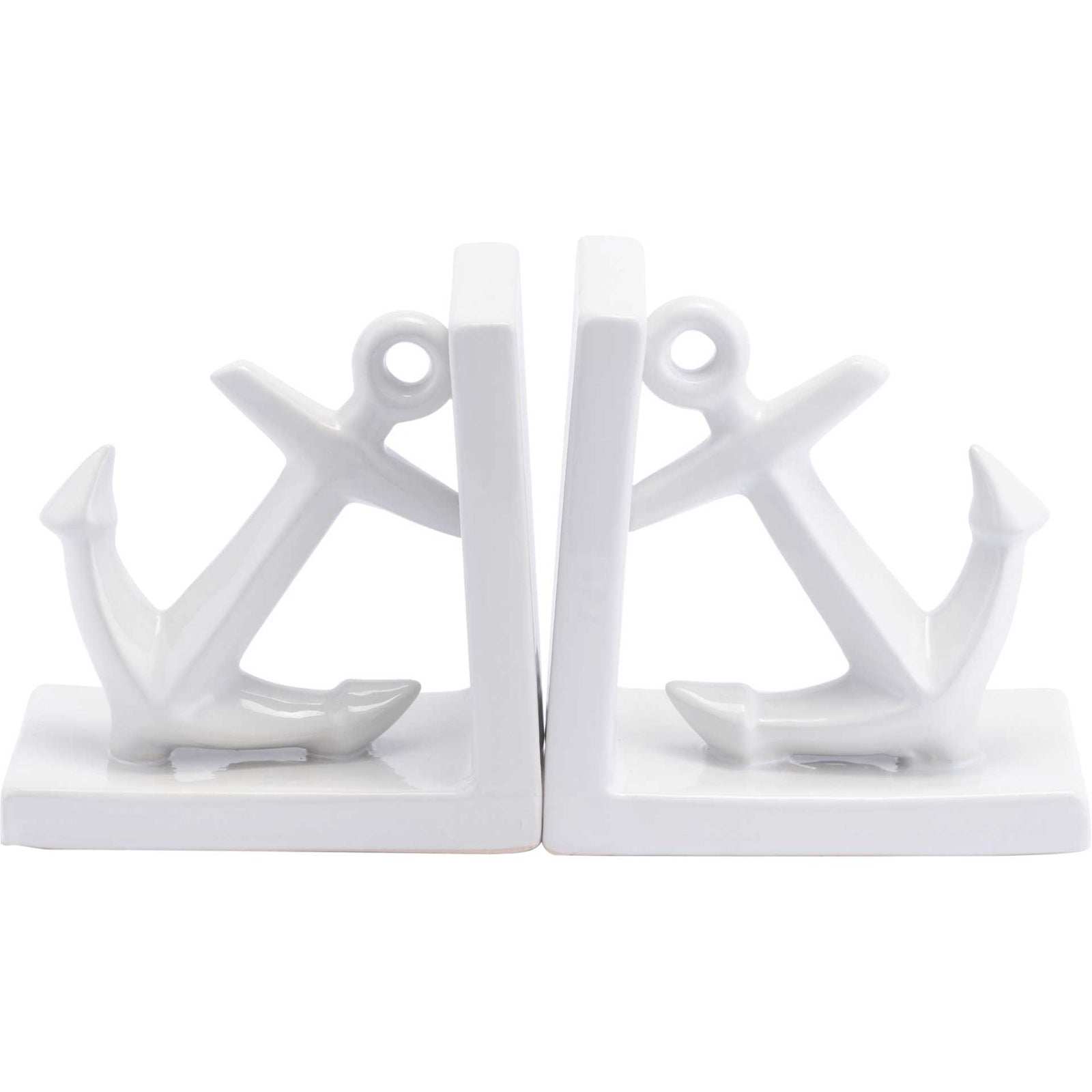 Anchors Bookends White